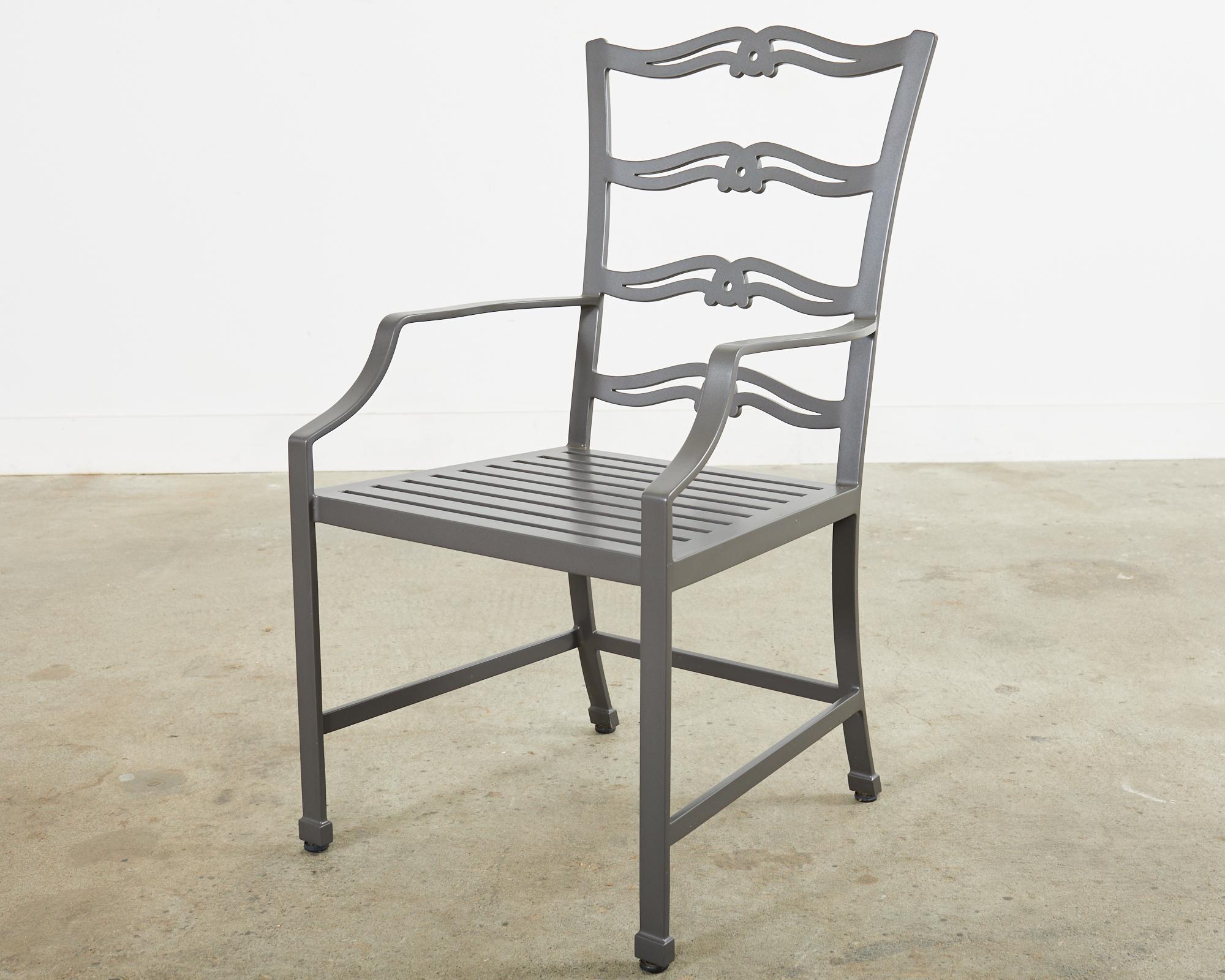 Set of Twelve McKinnon & Harris Ladder Back Garden Dining Chairs  For Sale 10