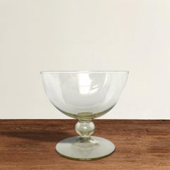 Set of Twelve Mid-20th Century Venetian Yellow Glass Coupes