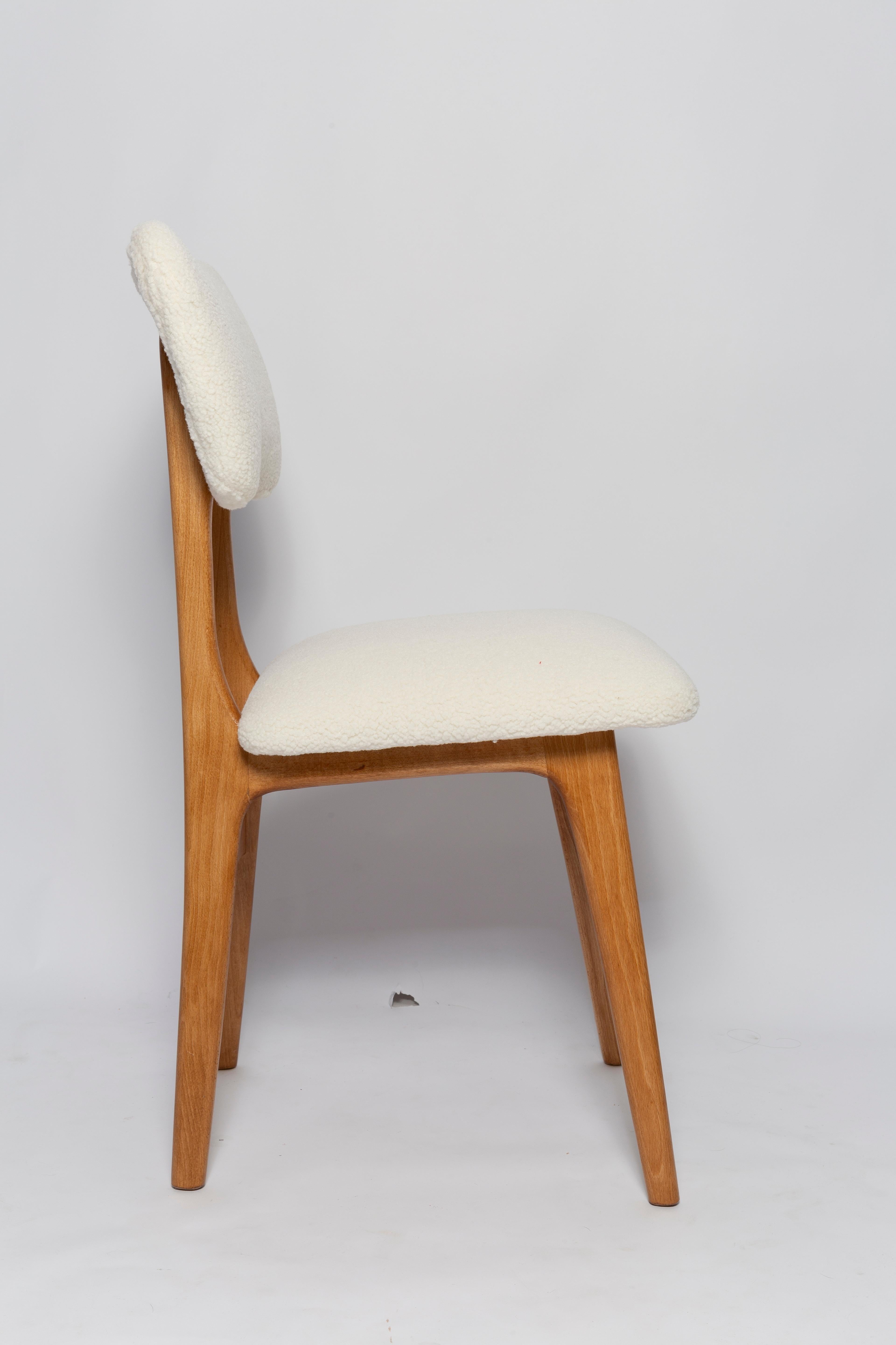 20th Century Set of Twelve Mid Century Butterfly Chairs, Boucle, Light Wood, Europe, 1960s For Sale