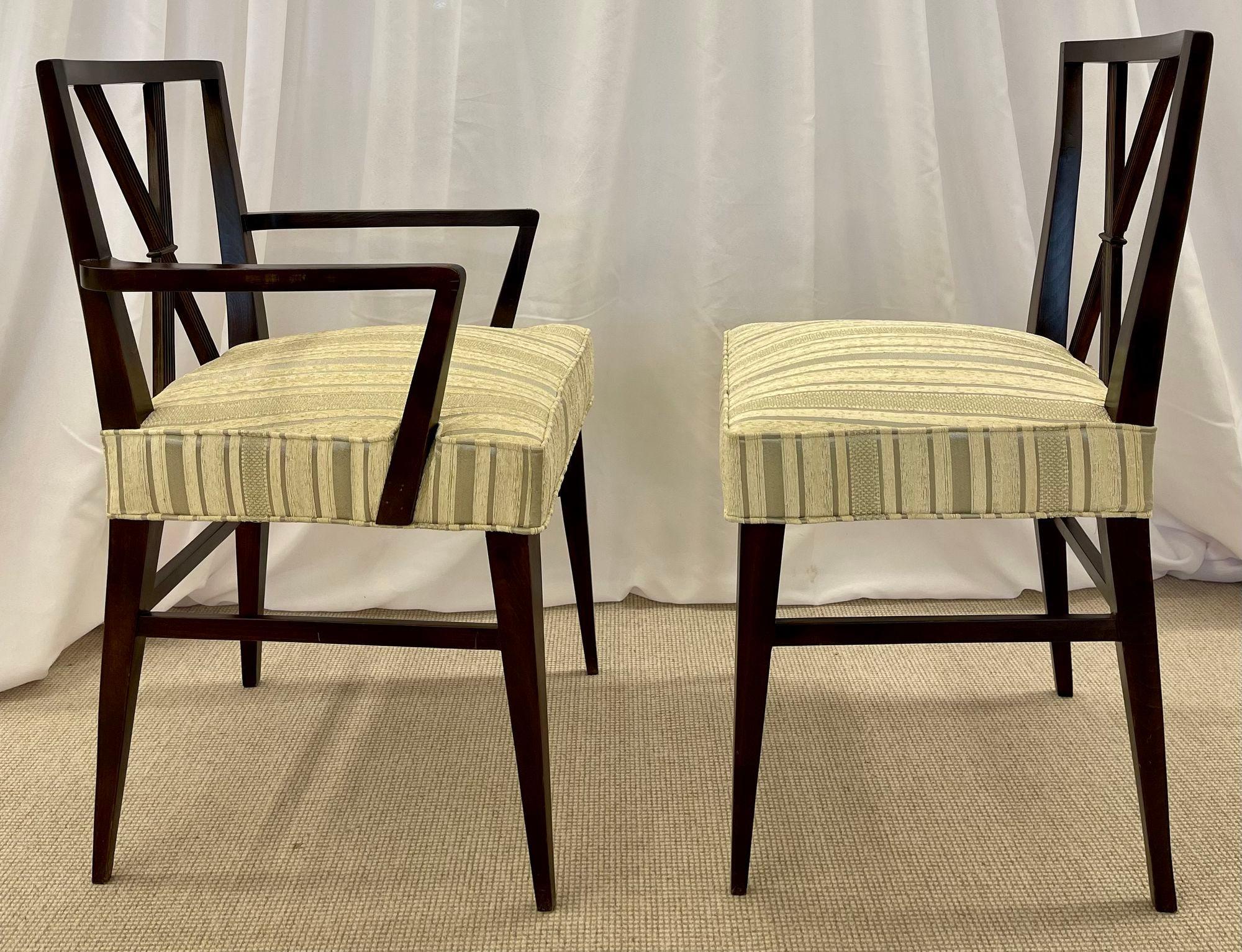 Tommi Parzinger Attrib., Mid-Century Modern, Twelve Dining Chairs, 1960s For Sale 2
