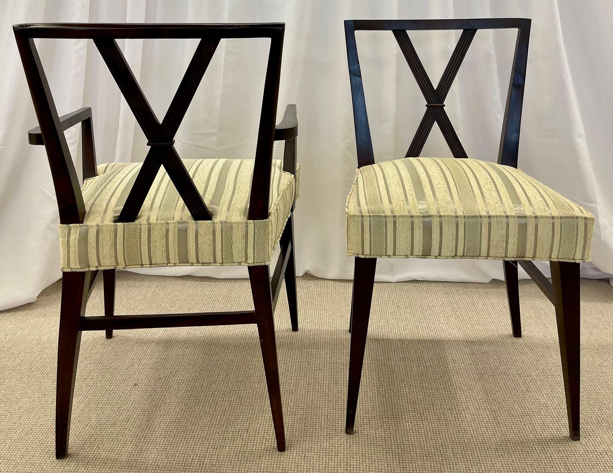 Tommi Parzinger Attrib., Mid-Century Modern, Twelve Dining Chairs, 1960s For Sale 3
