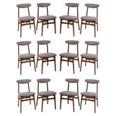 Set of Twelve Mid Century Gray Chairs by Rajmund Halas, 1960s