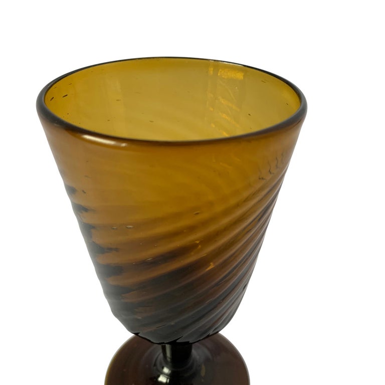 Set of Twelve Midcentury Italian Hand Blown Wine Glasses at 1stDibs