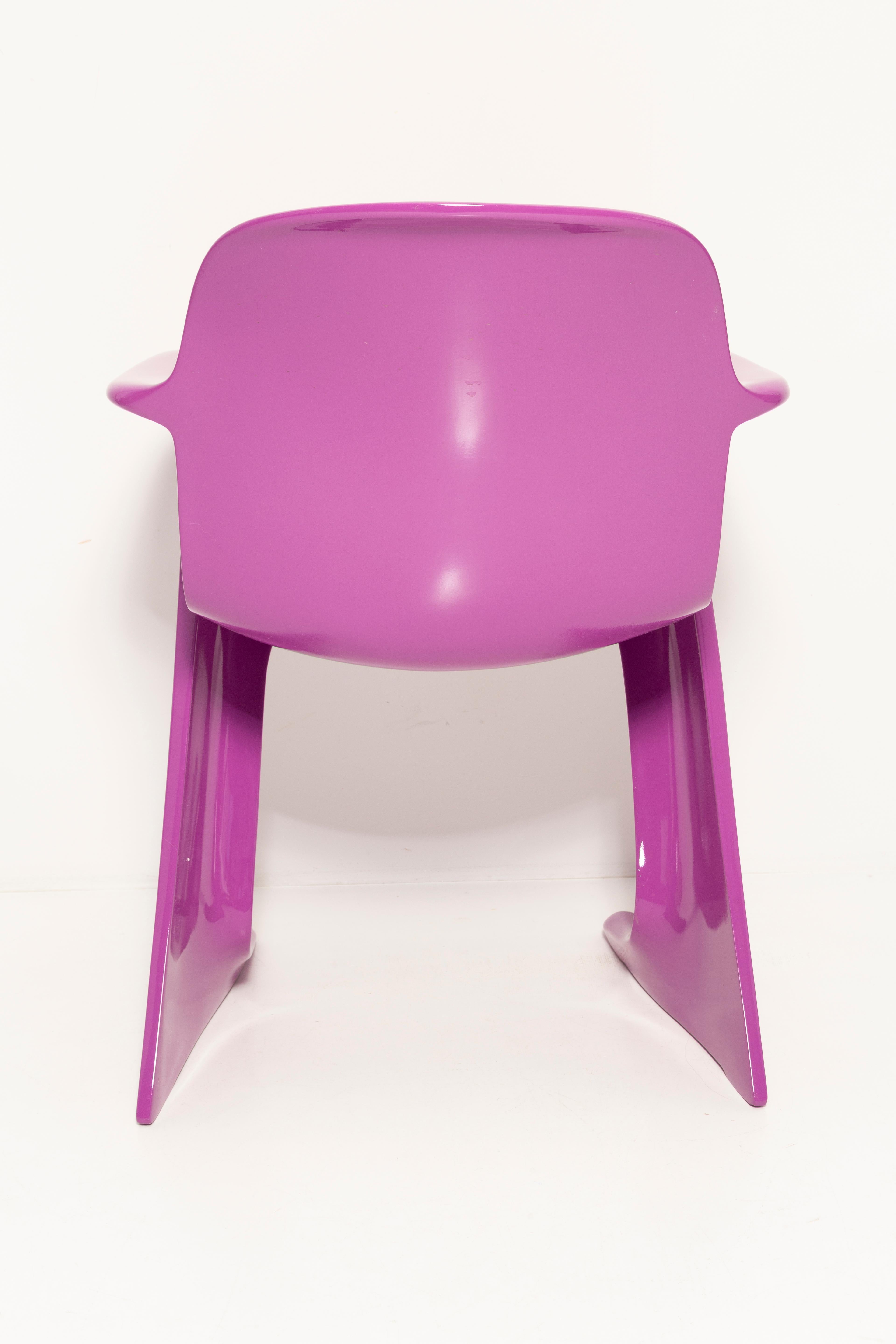 Set of Twelve Mid-Century Purple Kangaroo Chairs, by Ernst Moeckl, Germany, 1968 For Sale 4