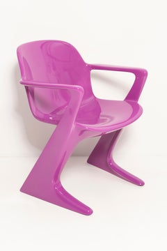 Set of Twelve Mid-Century Purple Kangaroo Chairs, by Ernst Moeckl, Germany, 1968