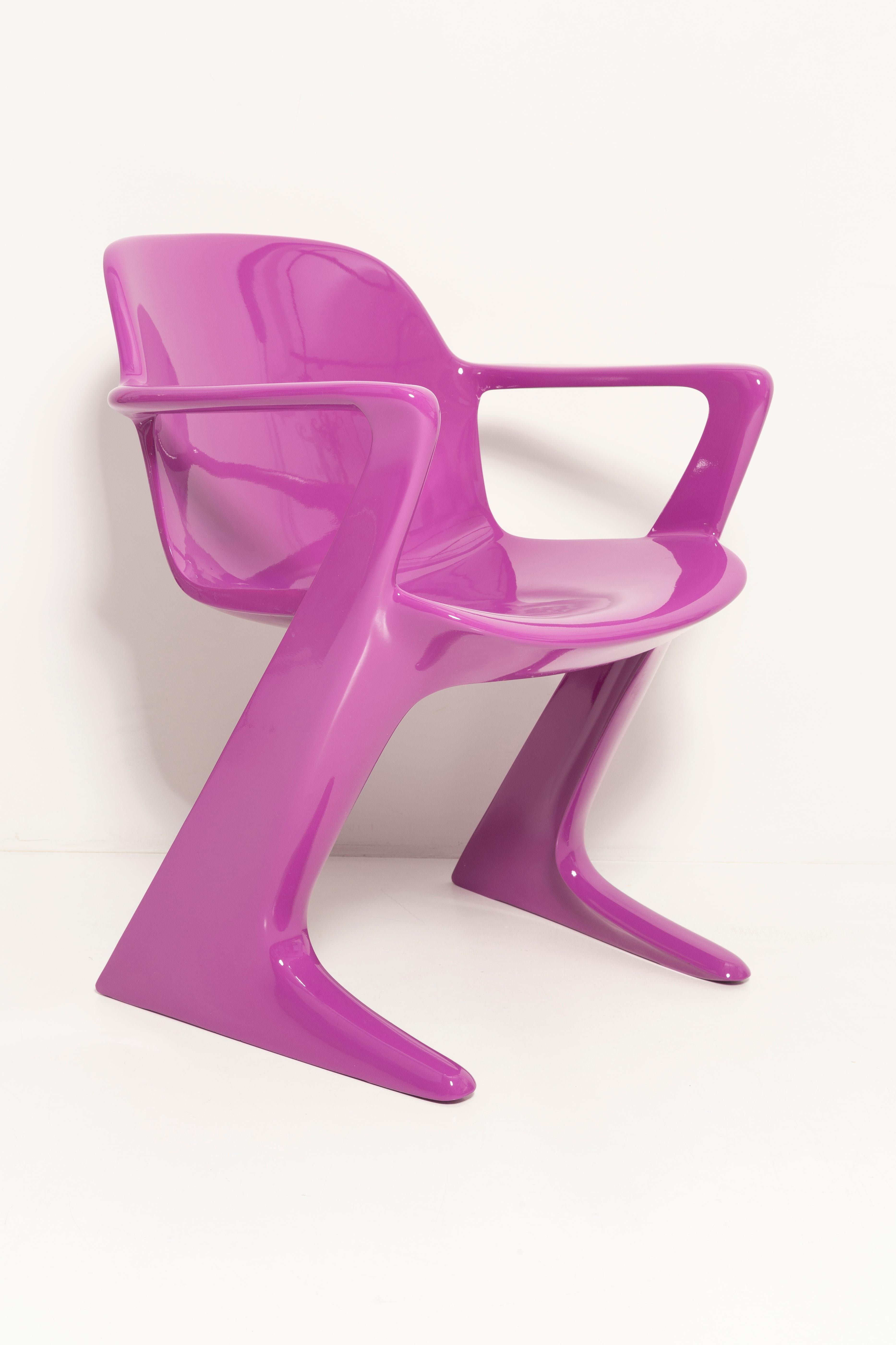 Mid-Century Modern Set of Twelve Mid-Century Purple Kangaroo Chairs, by Ernst Moeckl, Germany, 1968 For Sale