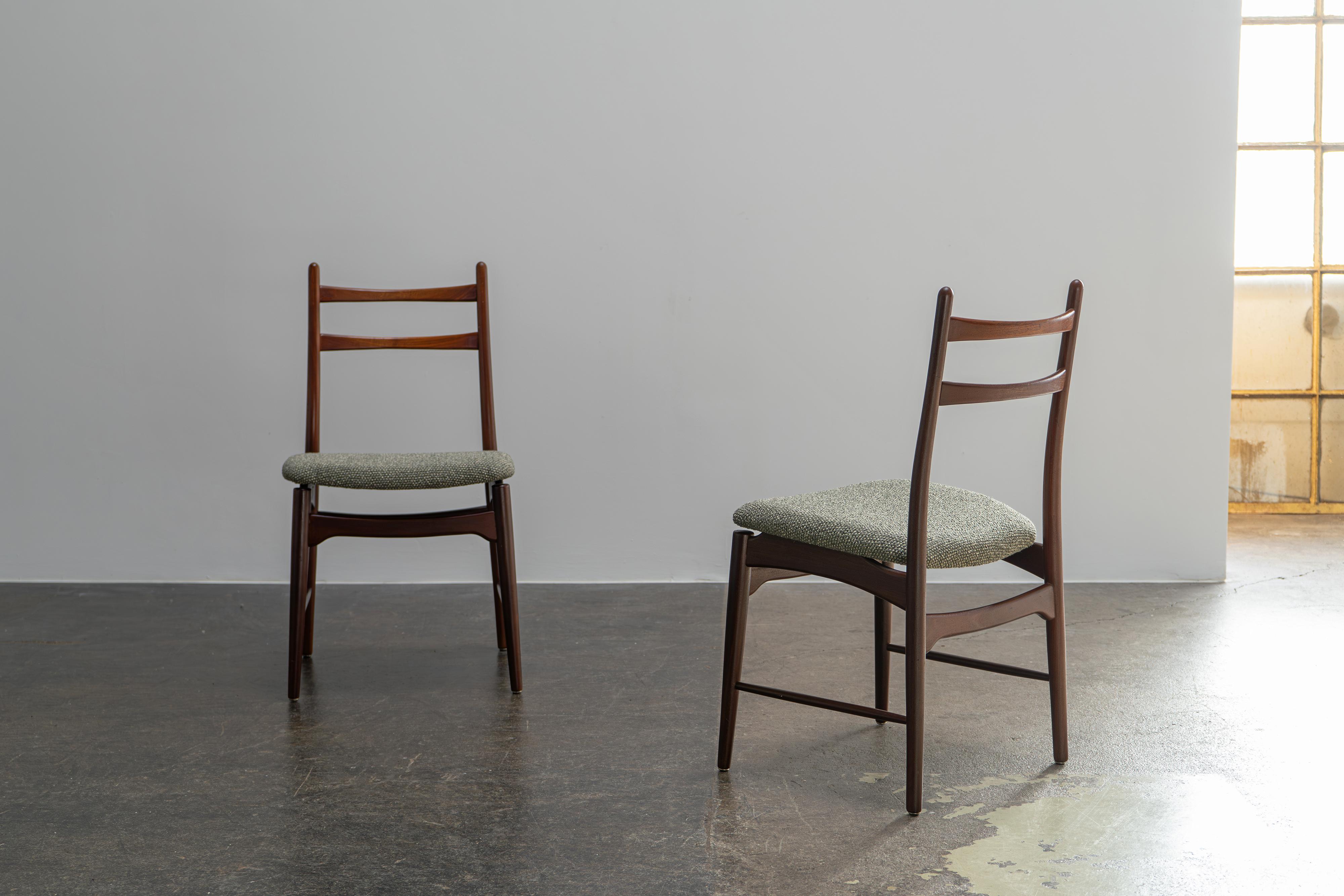 Cotton Set of Twelve Mid-Century Teak Dining Chairs by Wilkhahn Germany, 1958 For Sale