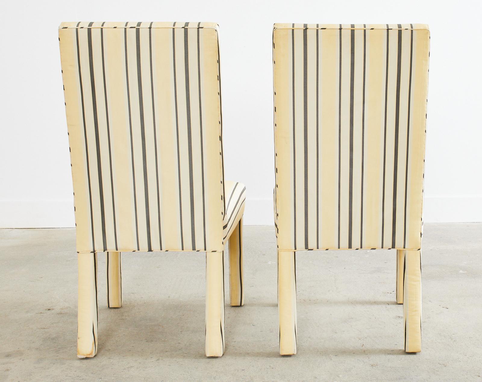 Set of Twelve Mid-Century Modern Parsons Dining Chairs 10