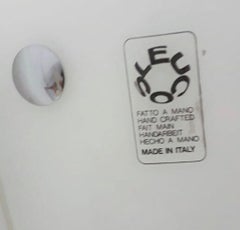 Set of Twelve Milky White Murano Glass Sconces by Leucos. Italy, 1960's.