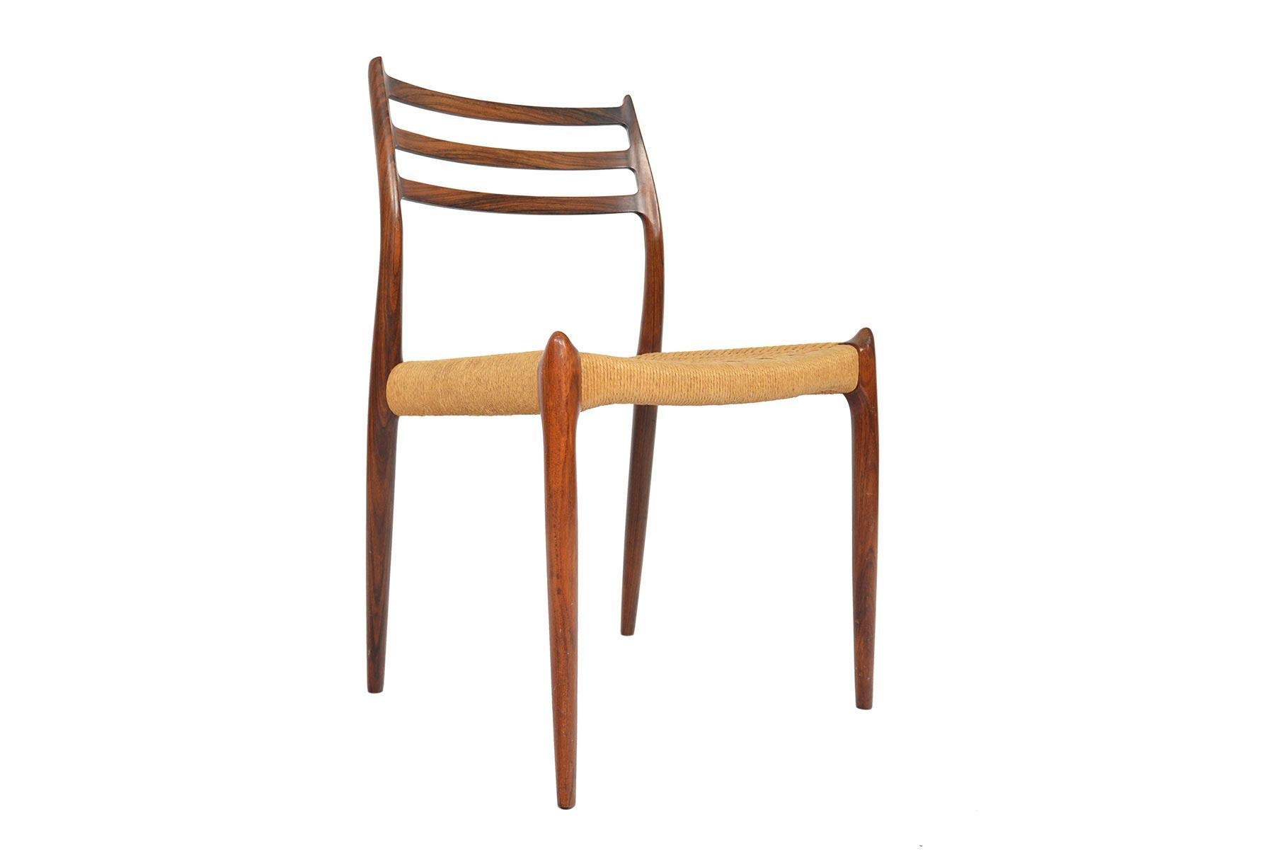 20th Century Set of Twelve Model 78 Niels Otto Moller Danish Dining Chairs in Rosewood