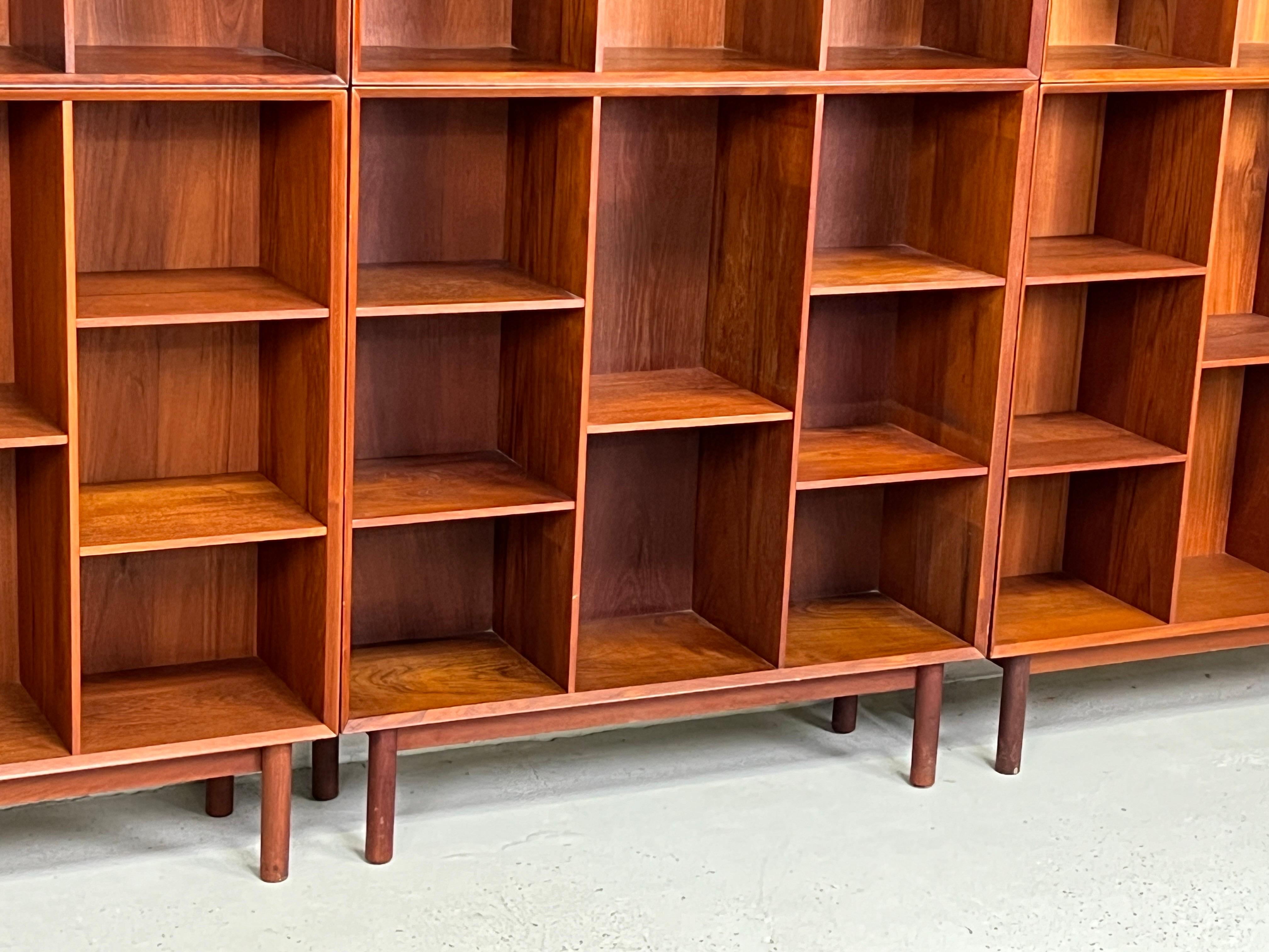 Mid-20th Century Set of Twelve Modular Bookcases by Peter Hvidt and Orla Mølgaard-Nielsen For Sale