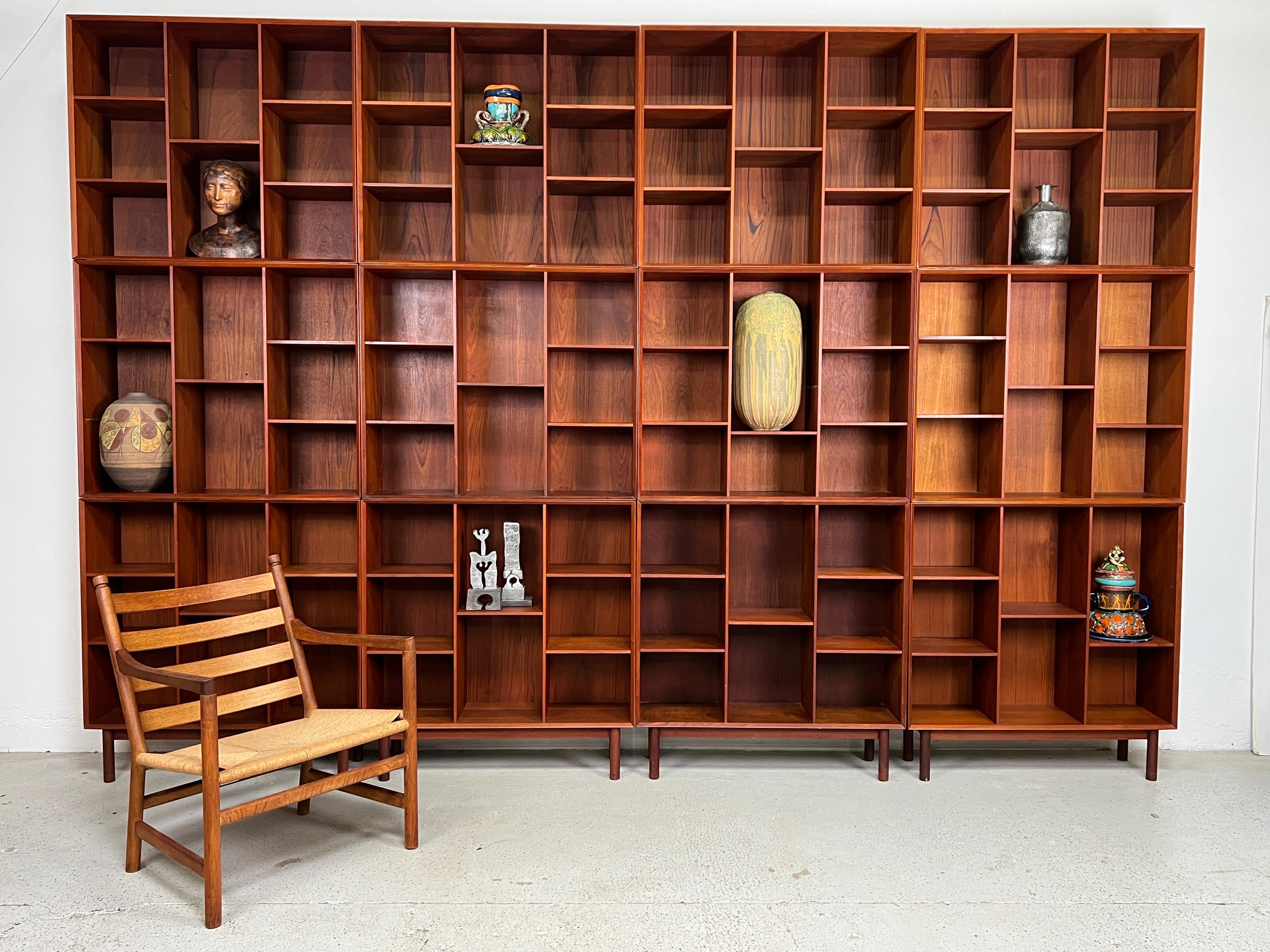 Set of Twelve Modular Bookcases by Peter Hvidt and Orla Mølgaard-Nielsen For Sale 3