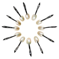 Set of Twelve Mother of Pearl Spoons