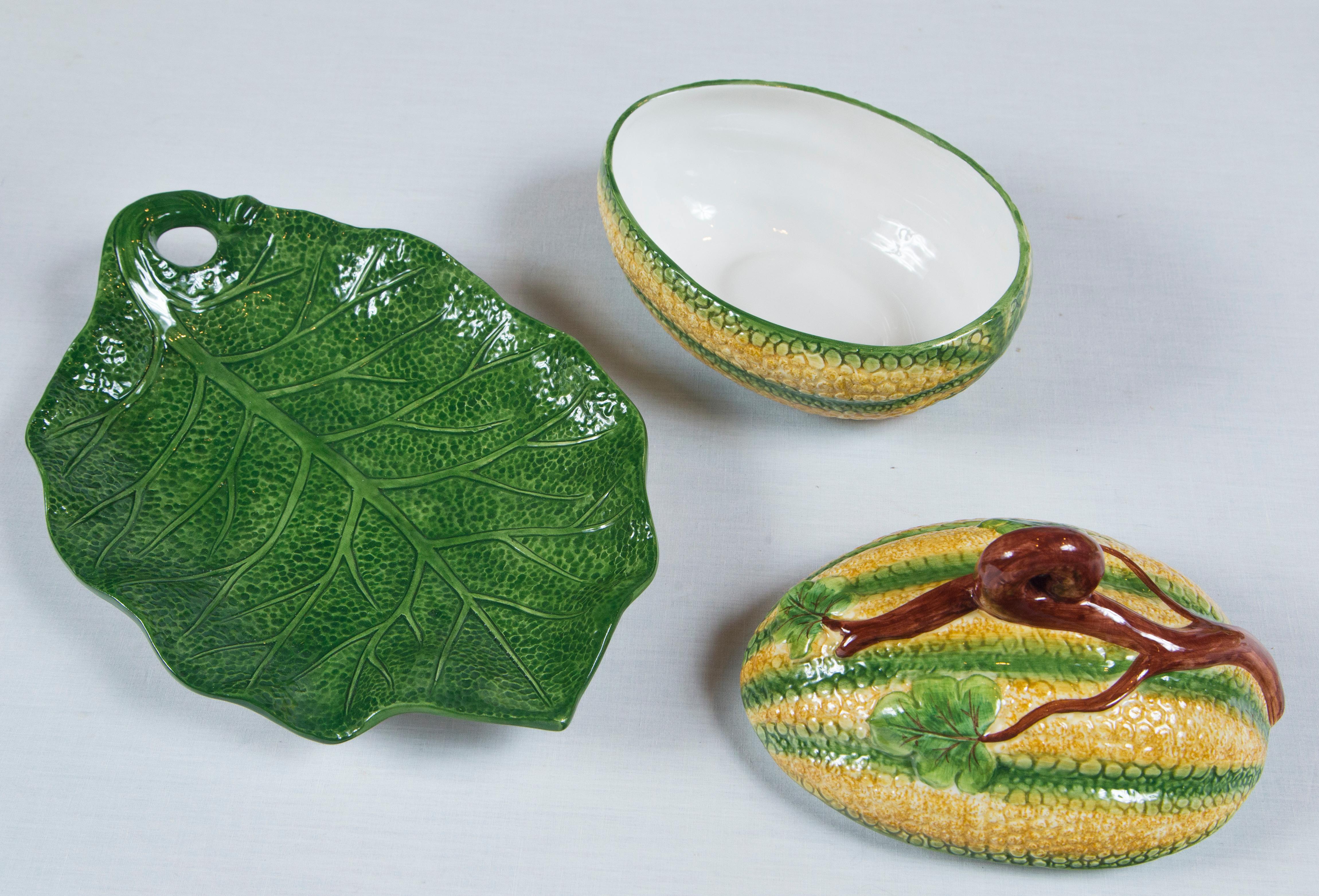 Hand-Painted Set of Twelve Mottahedeh Melon Form Tureens