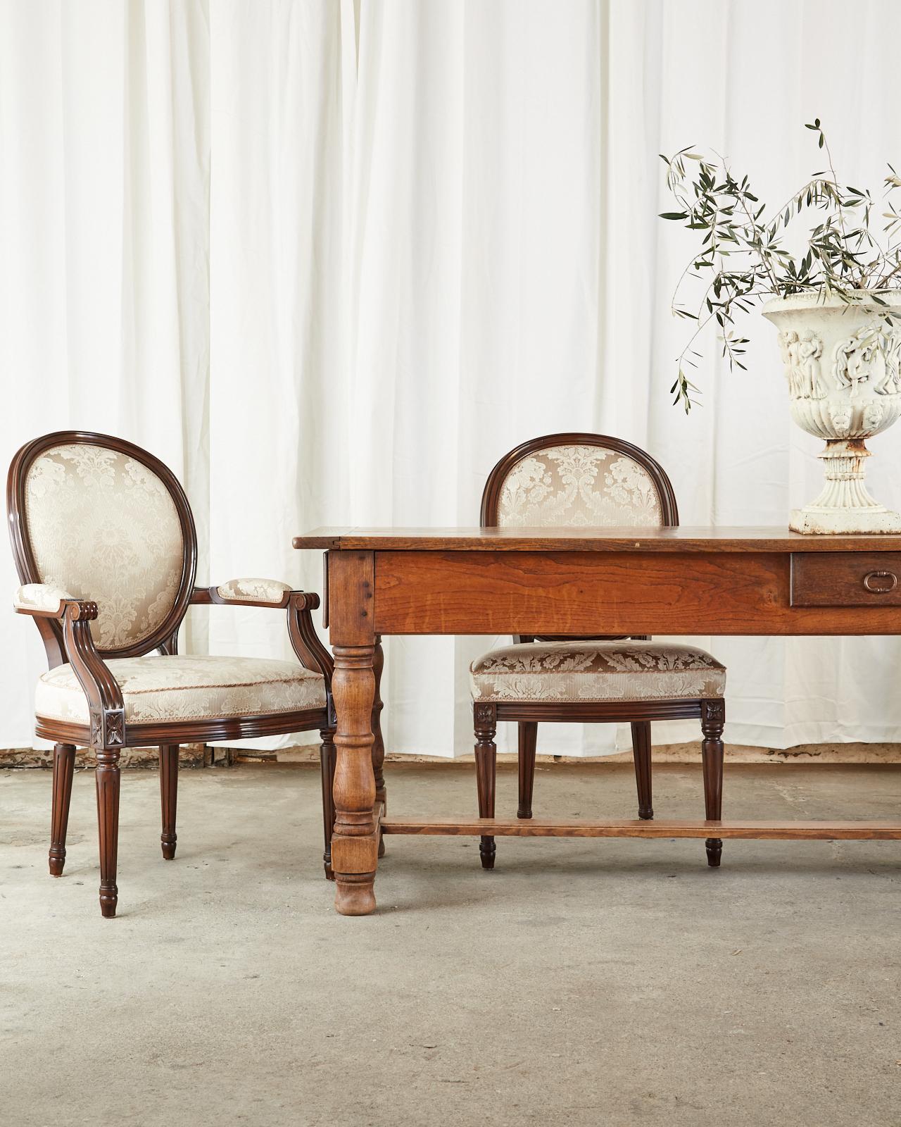 Set of Twelve Nancy Corzine Louis XVI Style Dining Chairs In Good Condition In Rio Vista, CA