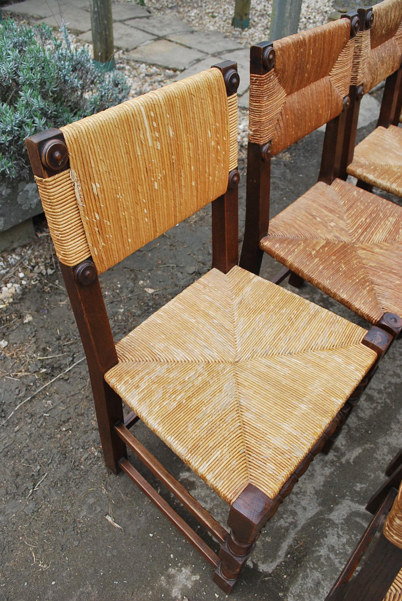 Set of Twelve Oak French Country Kitchen Dining Chairs 1