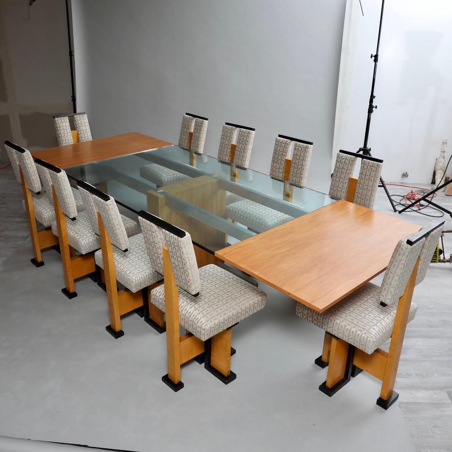 Set of Twelve Pivot-Back Dining Chairs 7