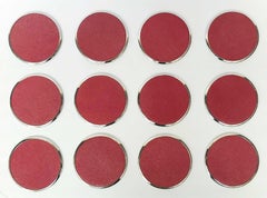 Ensemble de douze sous-verres en galuchat rouge de Fabio Ltd