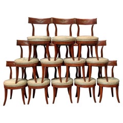 Vintage Set of Twelve Regence style Dining Chairs