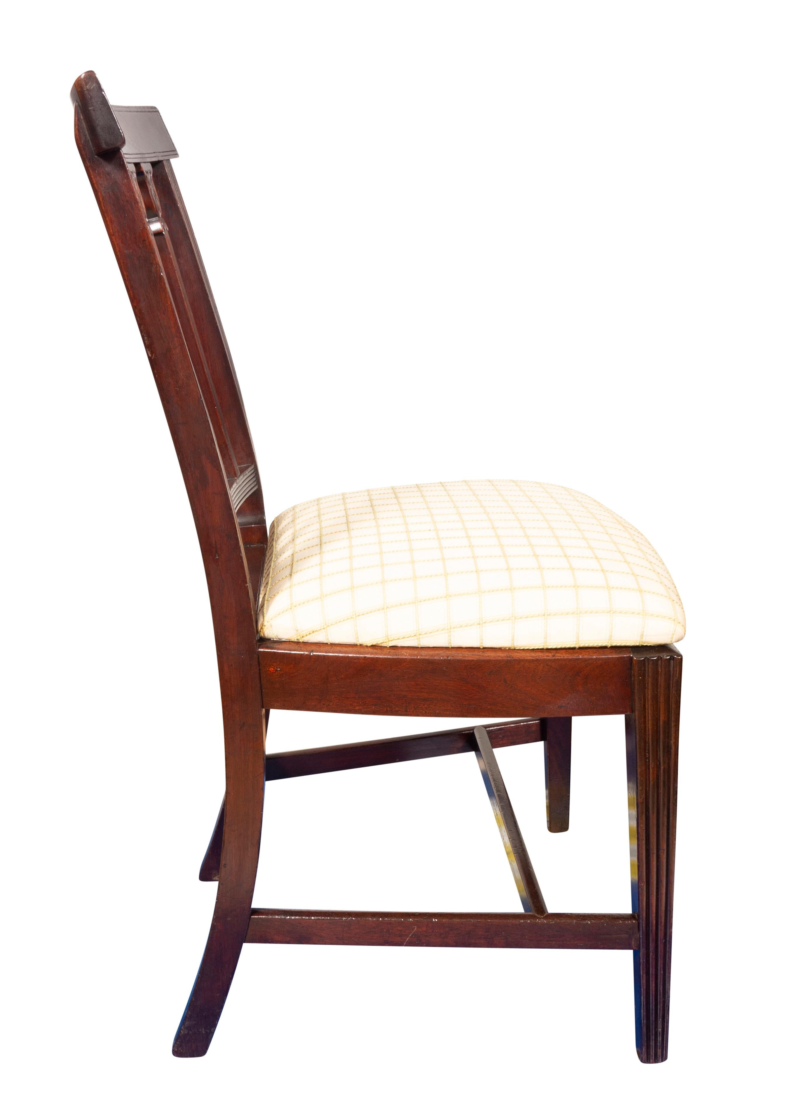 Set of Twelve Regency Mahogany Dining Chairs For Sale 6