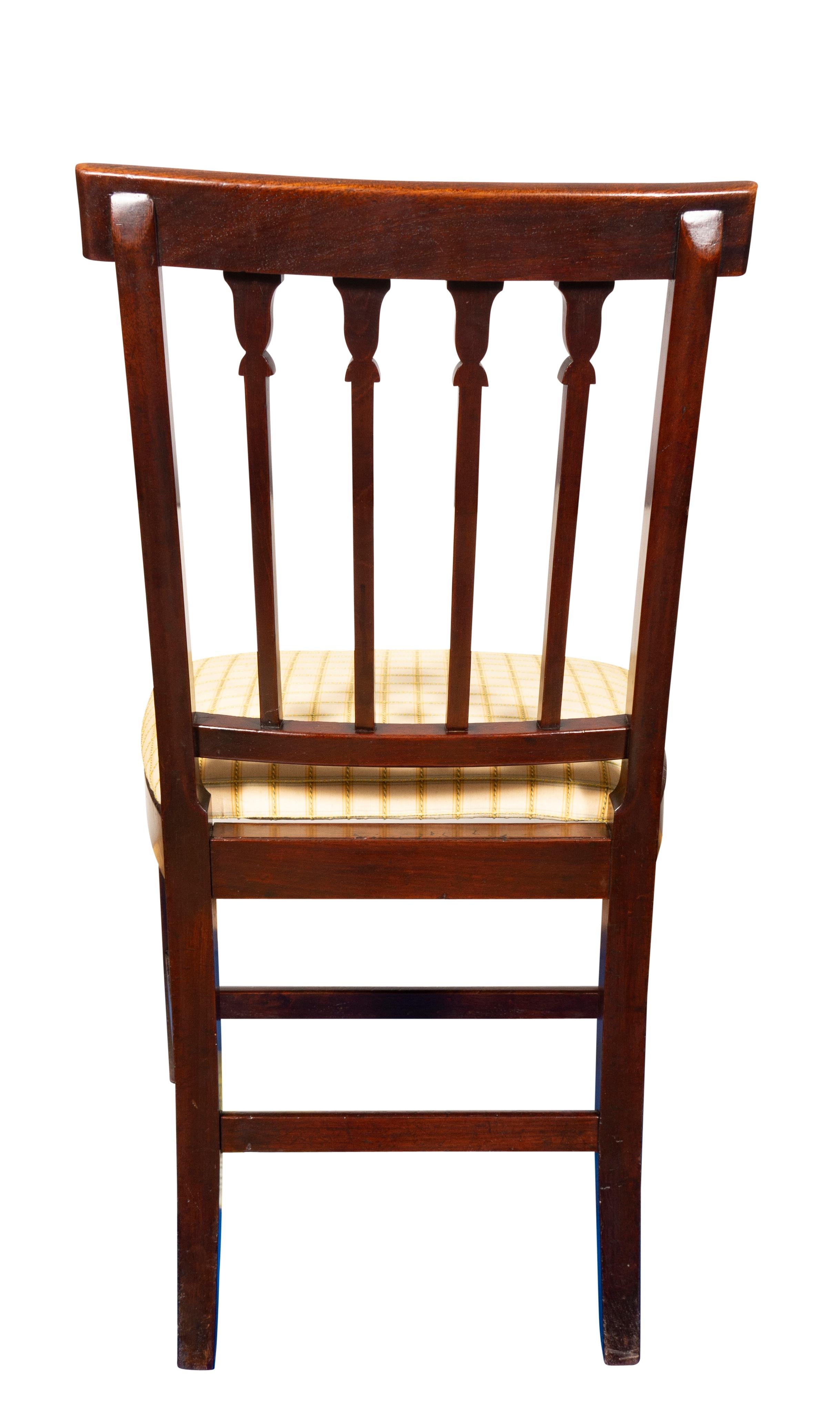 Set of Twelve Regency Mahogany Dining Chairs For Sale 7