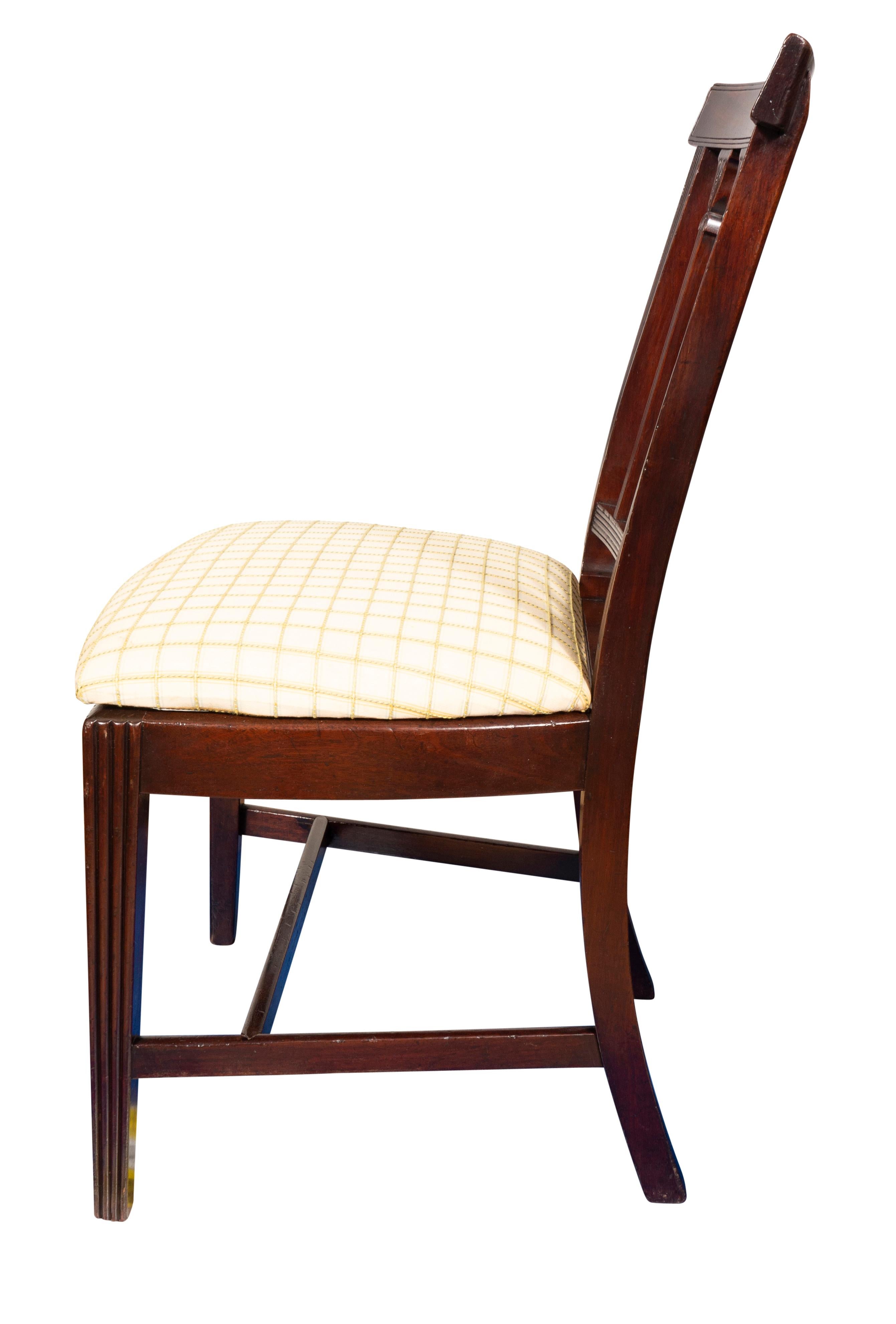 Set of Twelve Regency Mahogany Dining Chairs For Sale 8