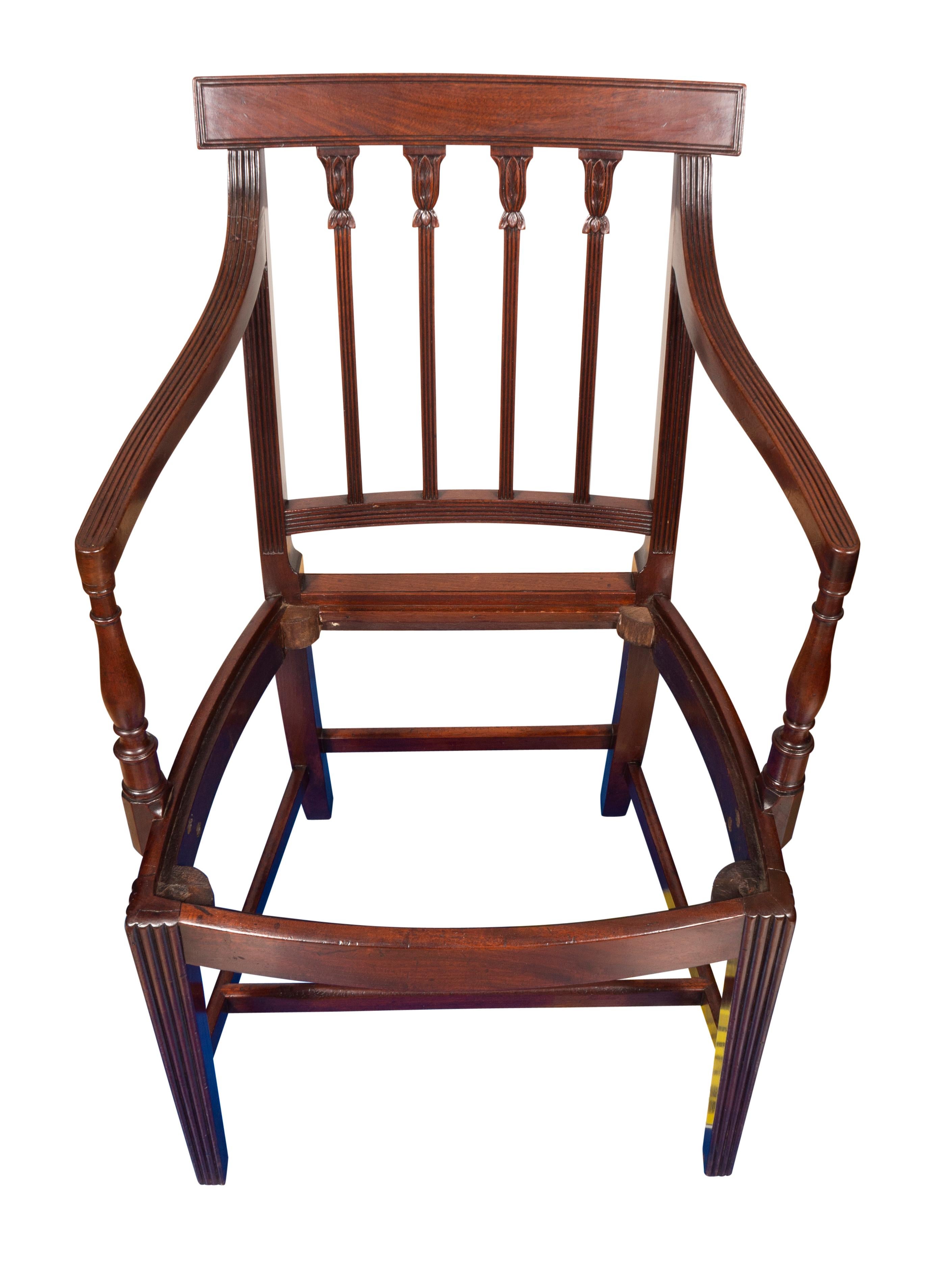 Set of Twelve Regency Mahogany Dining Chairs For Sale 3