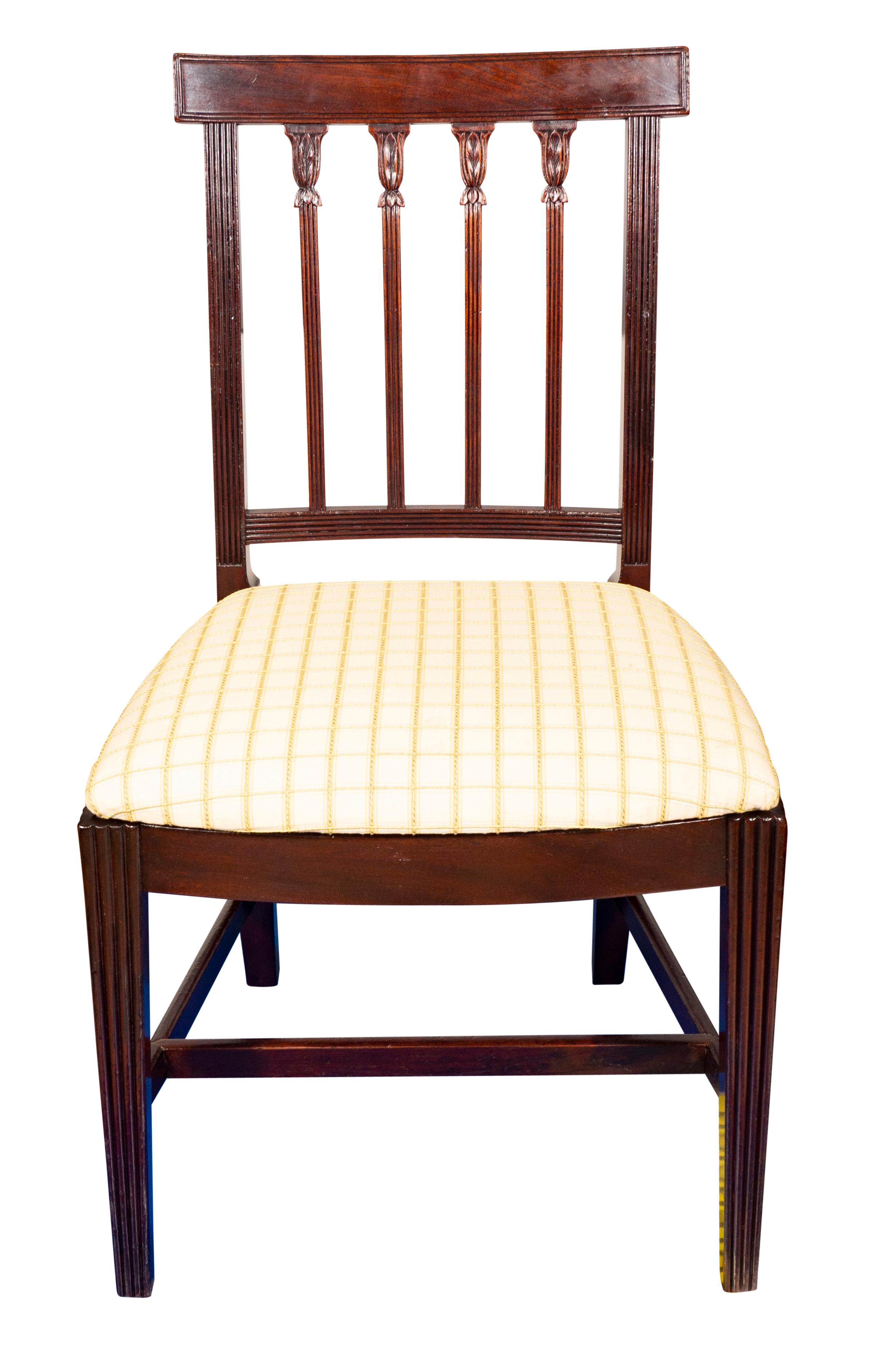 Set of Twelve Regency Mahogany Dining Chairs For Sale 4