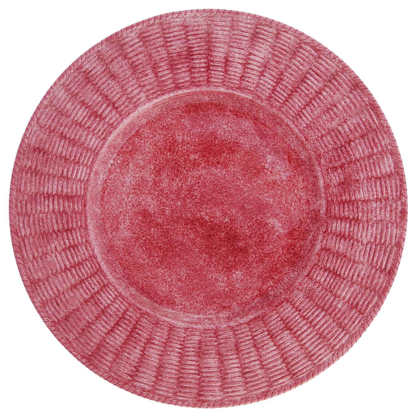 Set of Twelve Rosa Wicker Ceramic Plates
