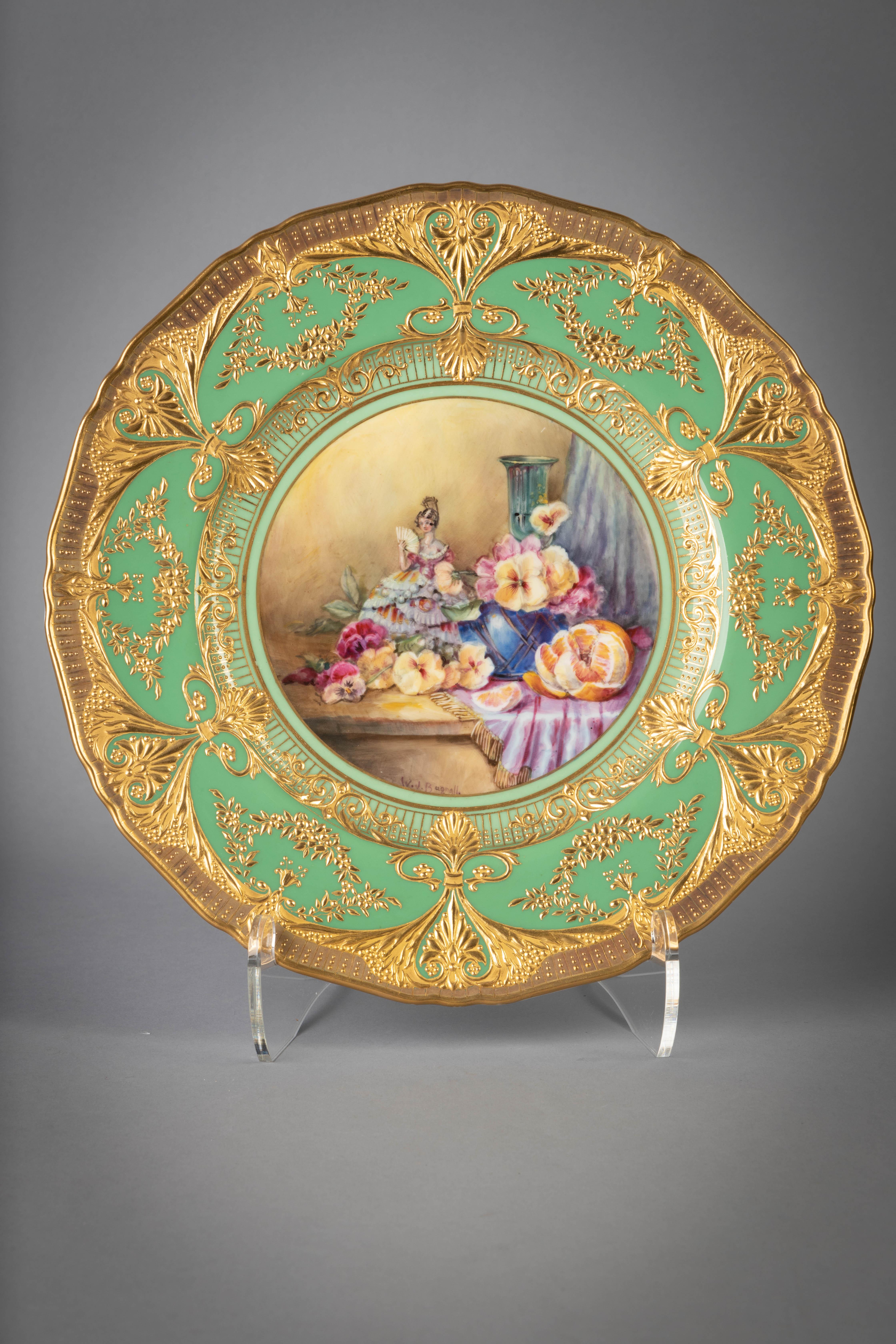 Début du 20ème siècle Lot de douze assiettes Royal Worcester:: vers 1900 en vente