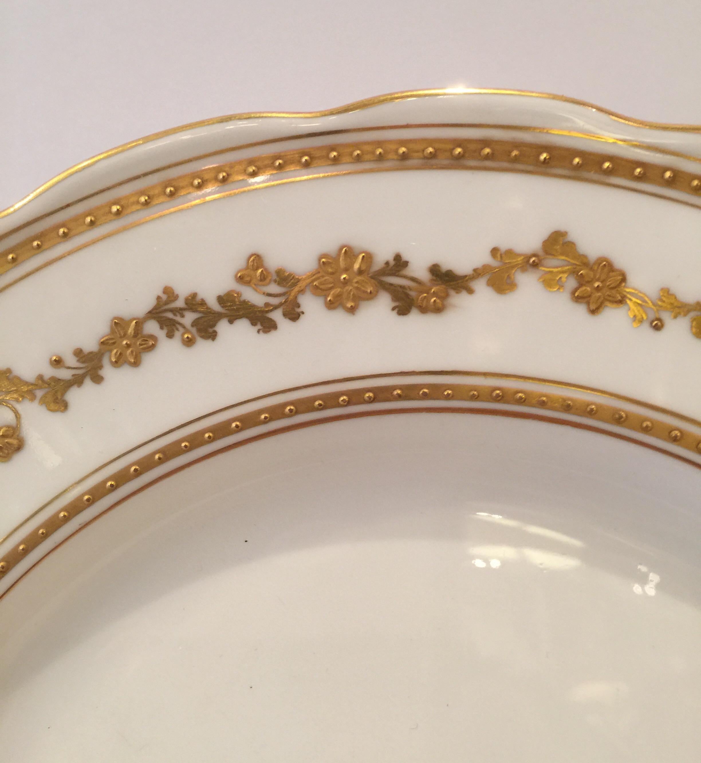 European Set of Twelve Service/Dinner Plates Made in England for Ovington Brothers