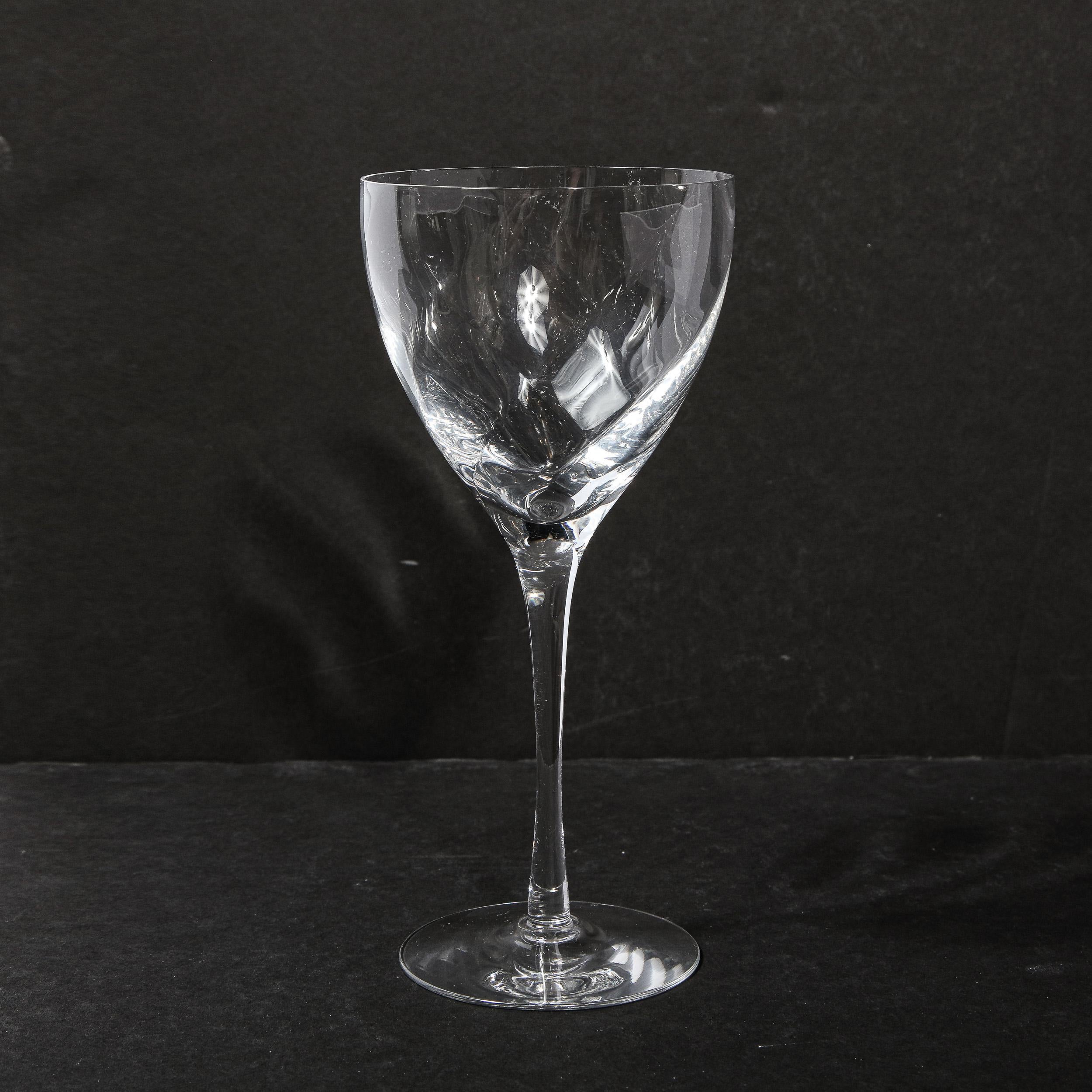 textured wine glasses
