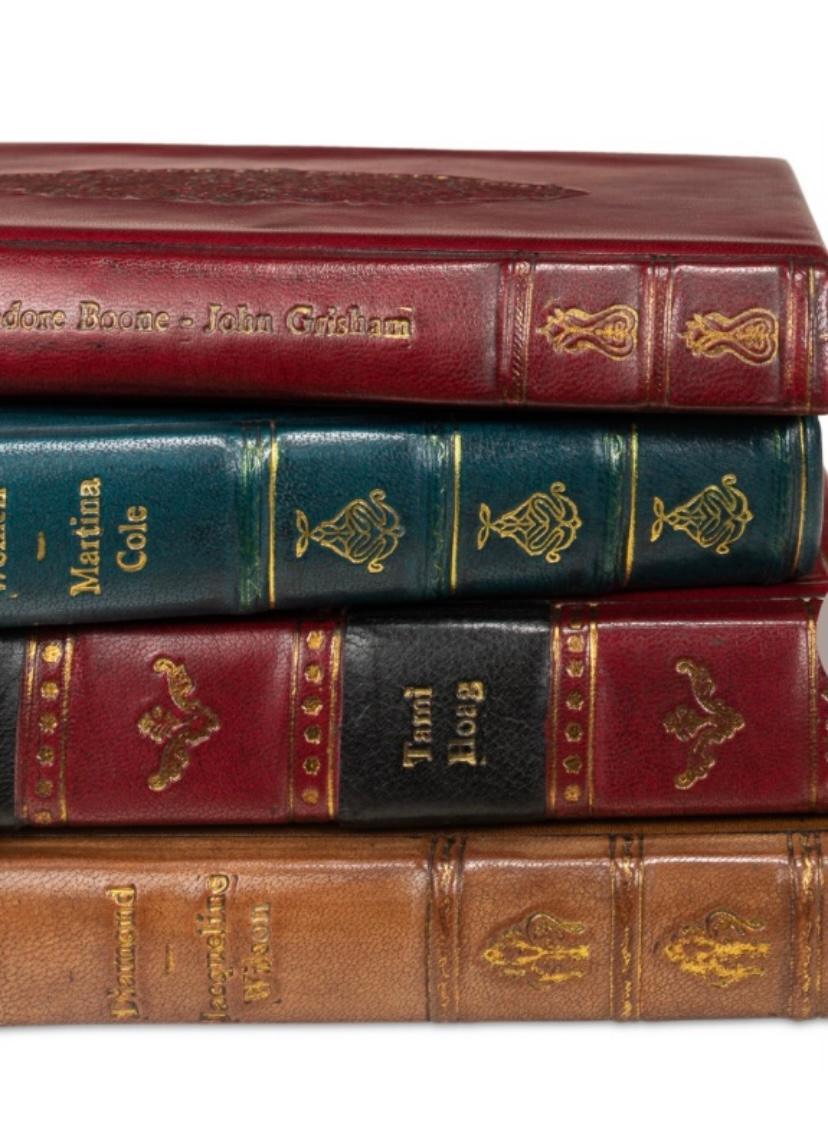 Américain Ensemble de douze livres reliés en cuir ouvragé divers titres en vente
