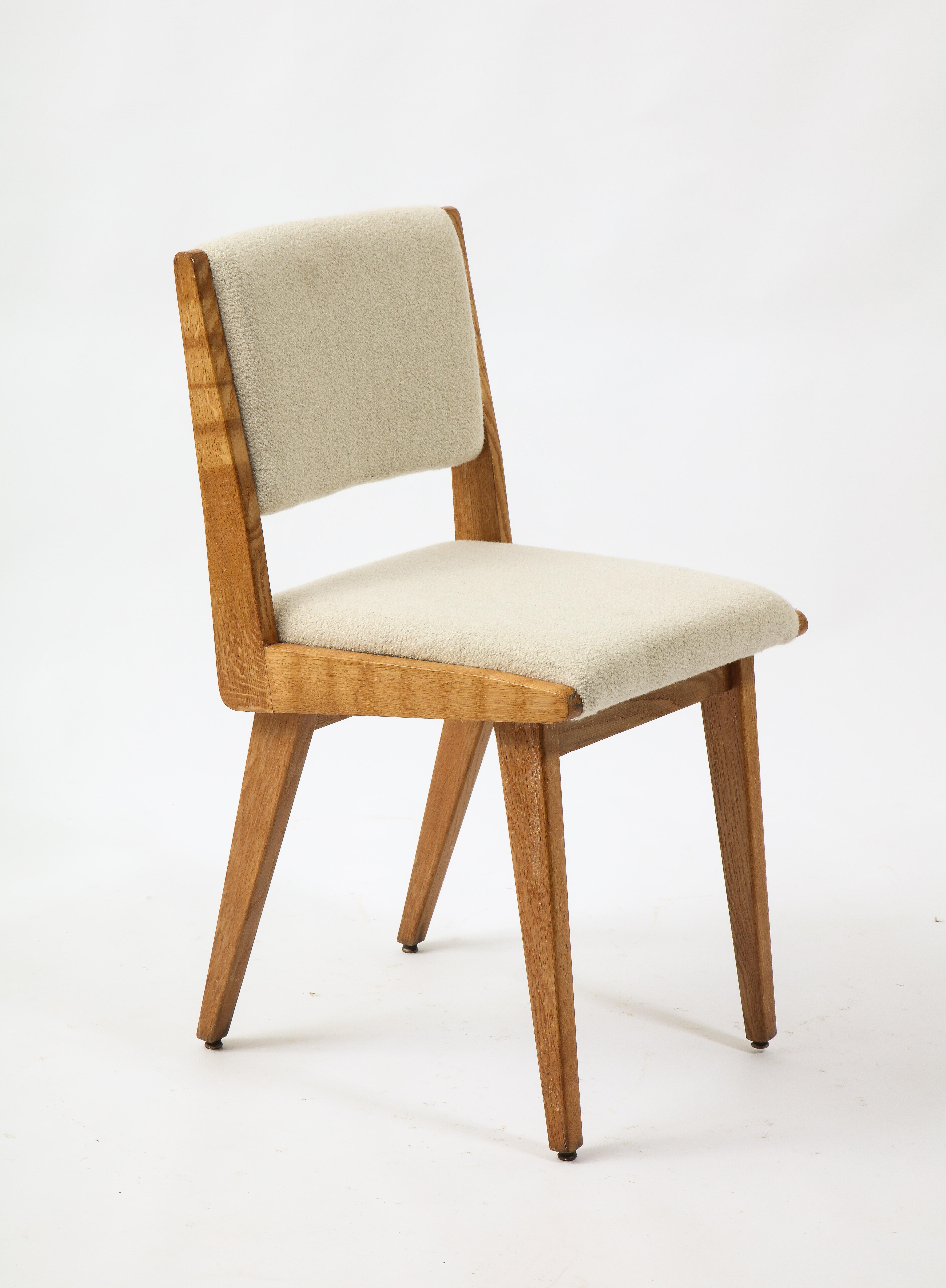 Jens Risom Set of 12 Upholstered Oak Dining Side Chairs, USA 1960's For Sale 5