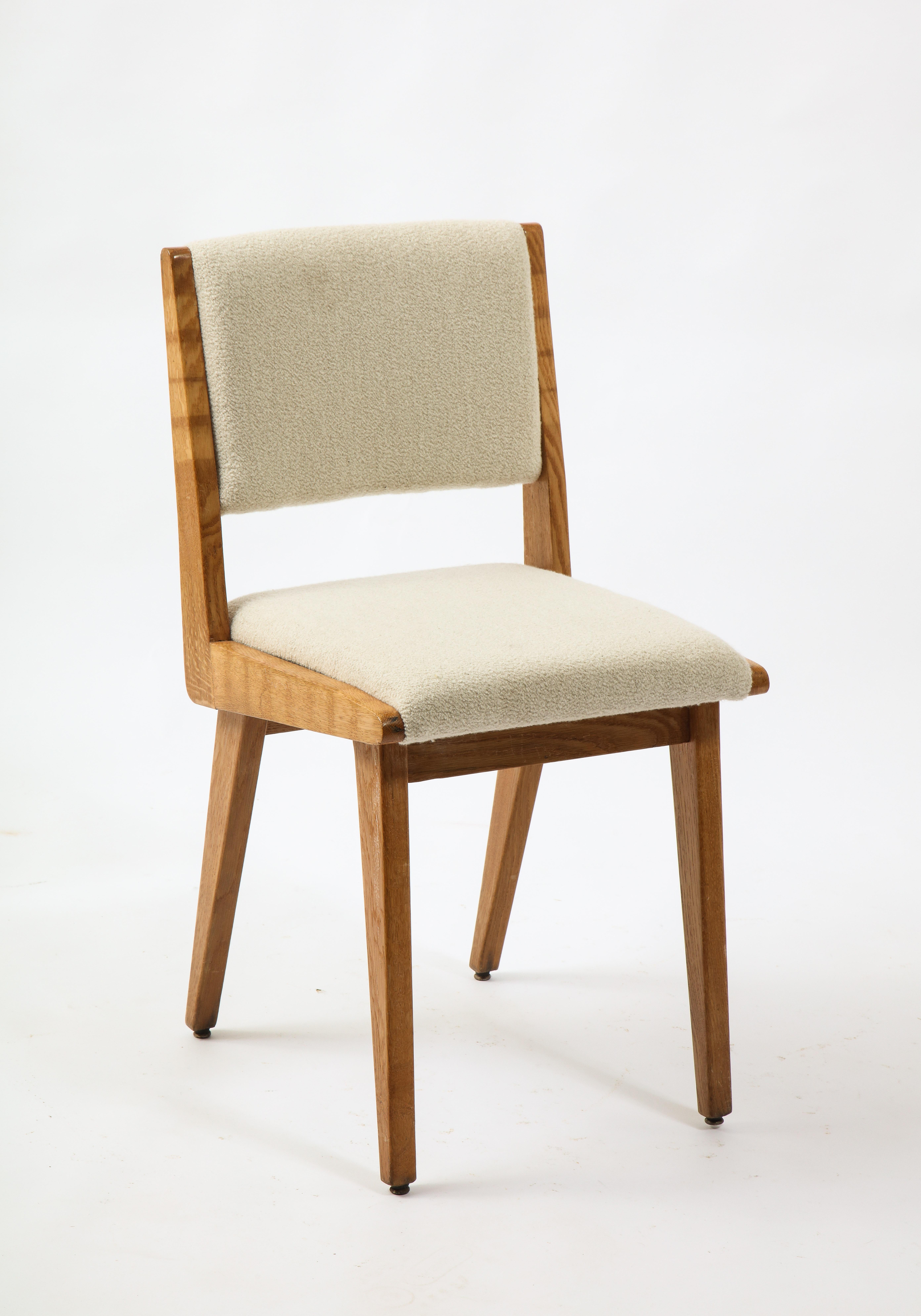 Jens Risom Set of 12 Upholstered Oak Dining Side Chairs, USA 1960's For Sale 6