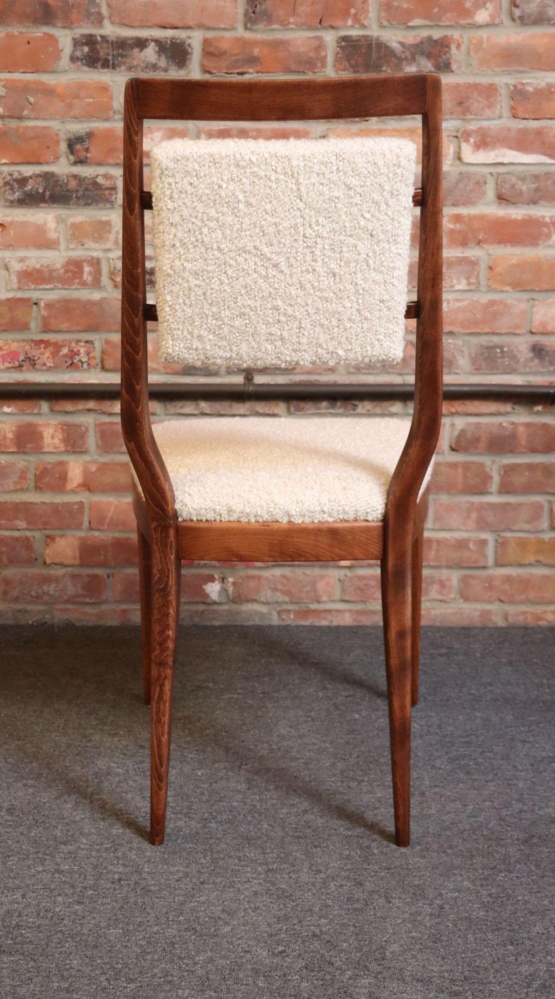 Set of Twelve Vintage Italian Modern Walnut Dining Chairs by Vittorio Dassi 5