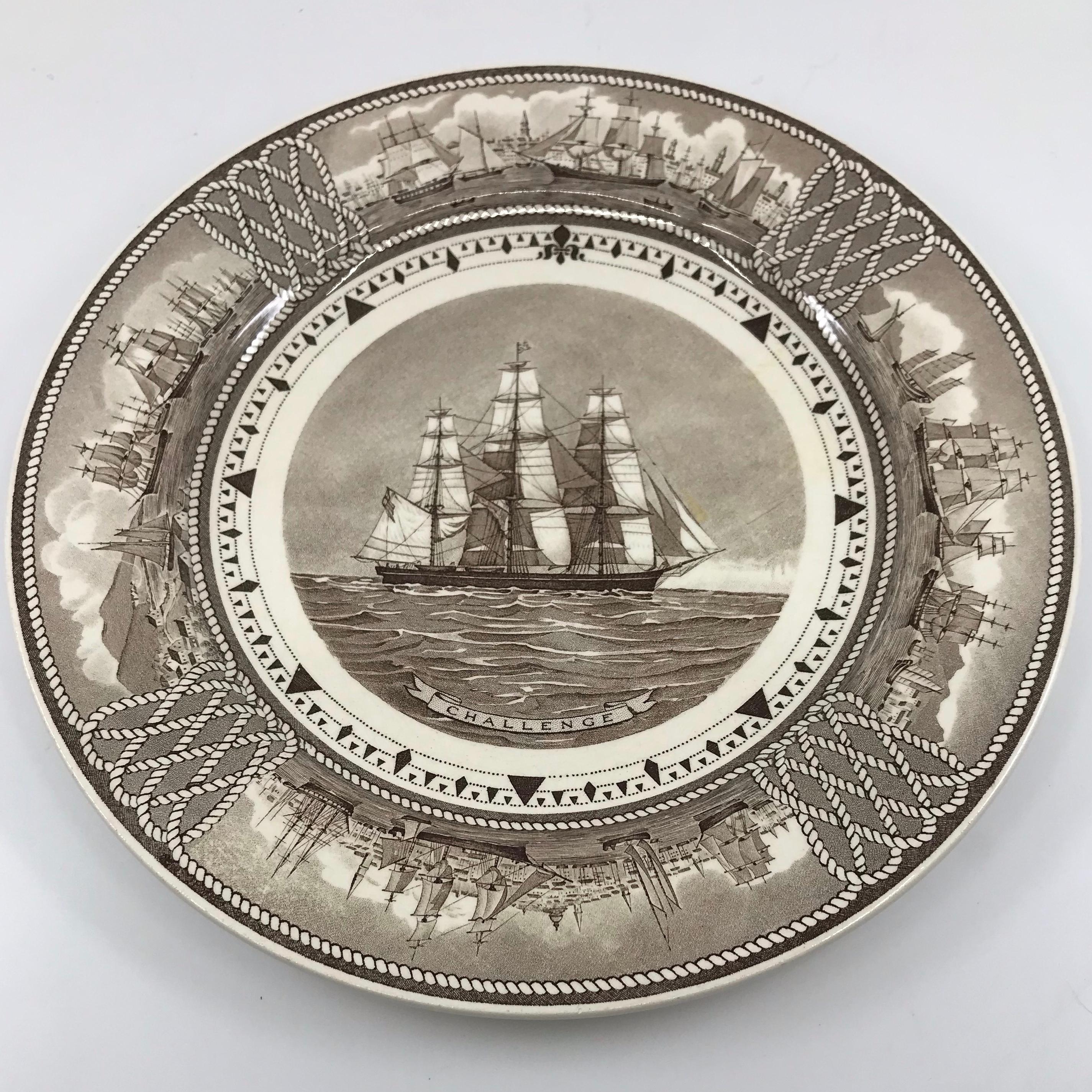 Set of Twelve Wedgwood American Clipper Ships Plates 5