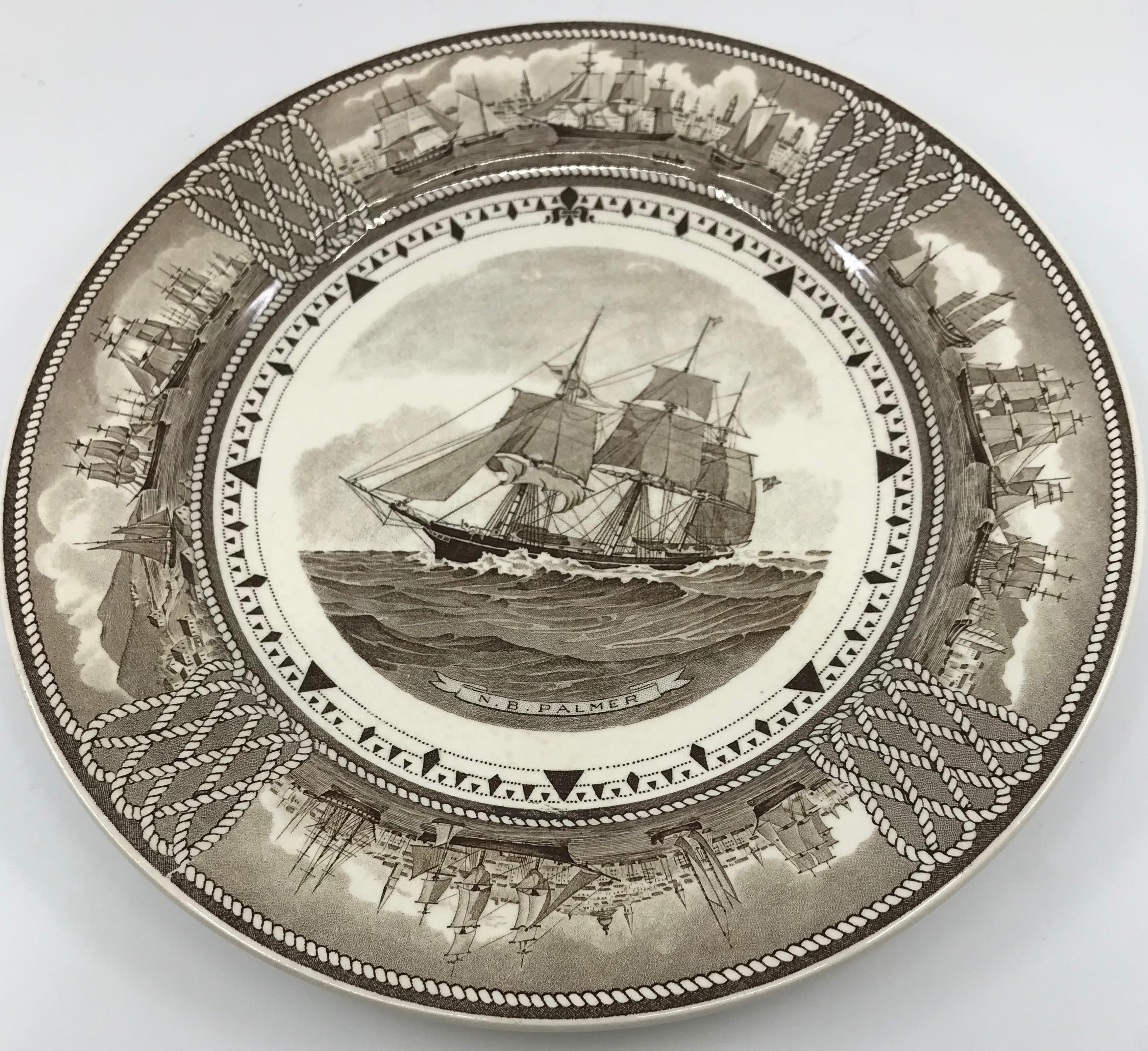 Set of Twelve Wedgwood American Clipper Ships Plates 6