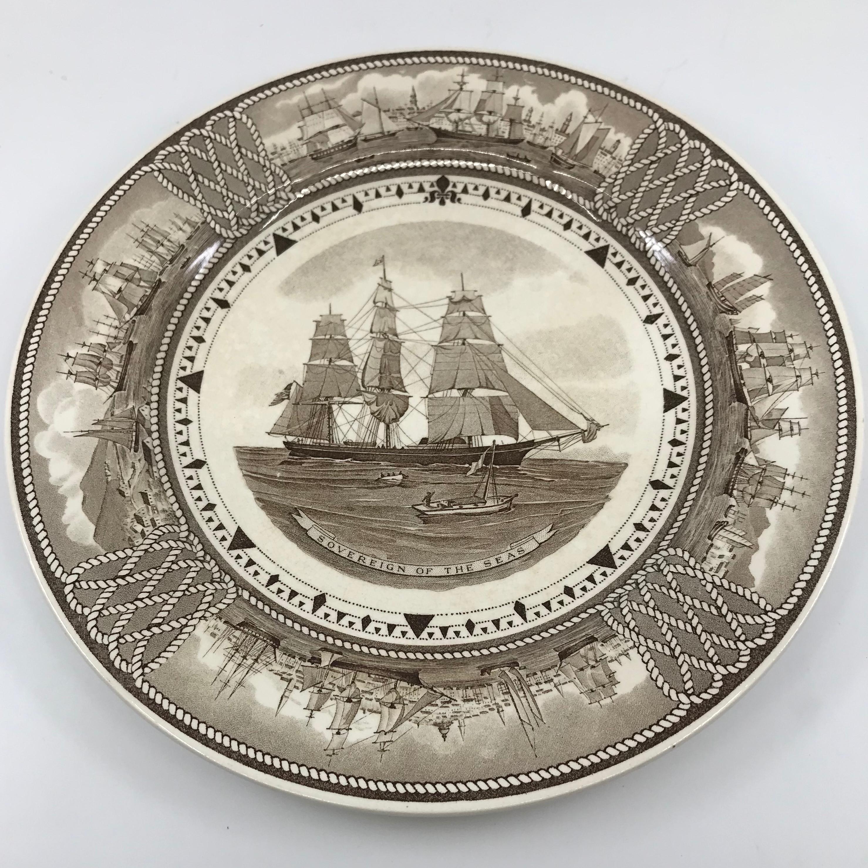 Set of Twelve Wedgwood American Clipper Ships Plates 2