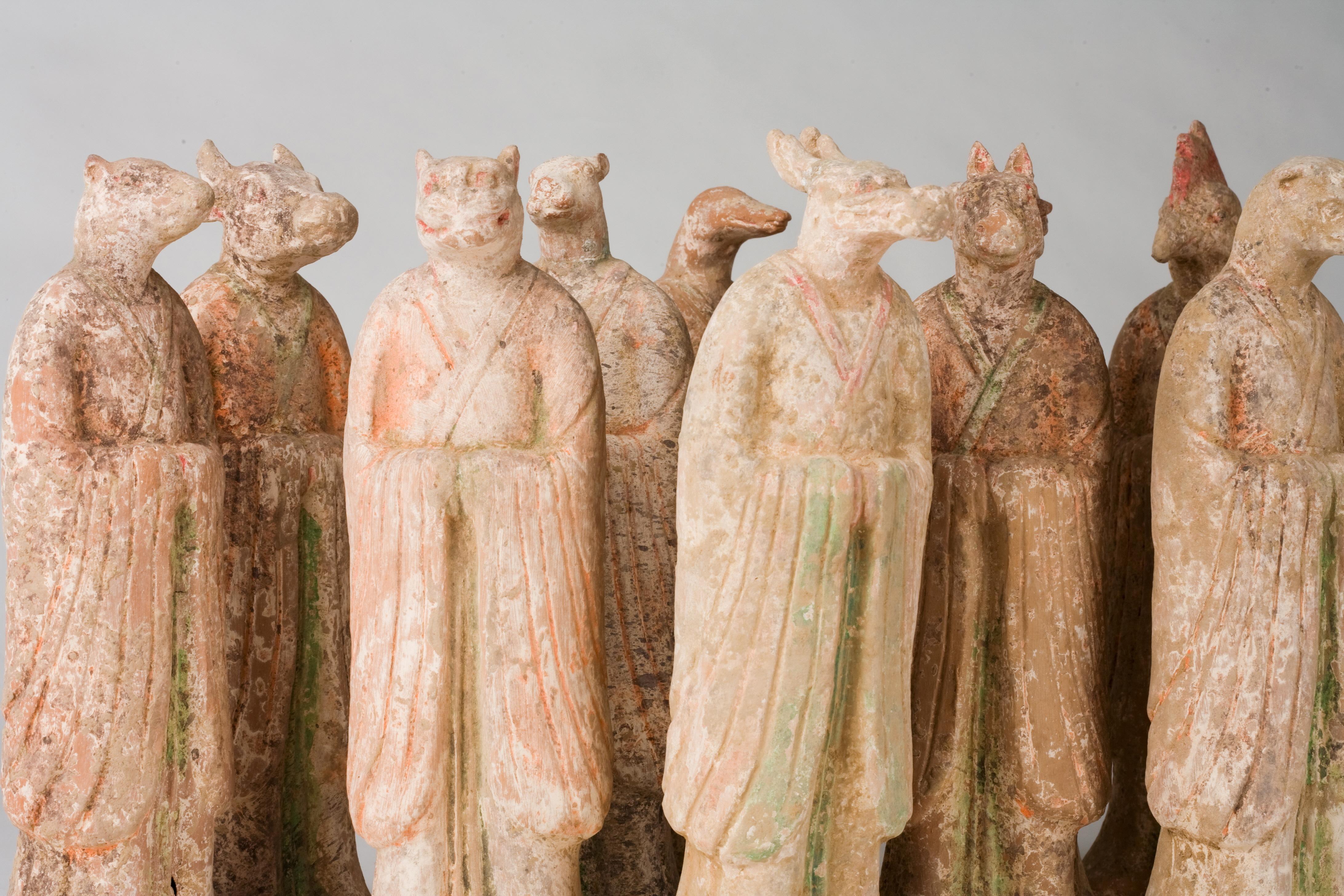 Set of Twelve Zodiac Animal Figures, Tang Dynasty For Sale 3