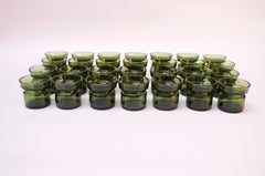 Set of Twenty-Eight Jens Quistgaard for Dansk Green Glass Votive Holders