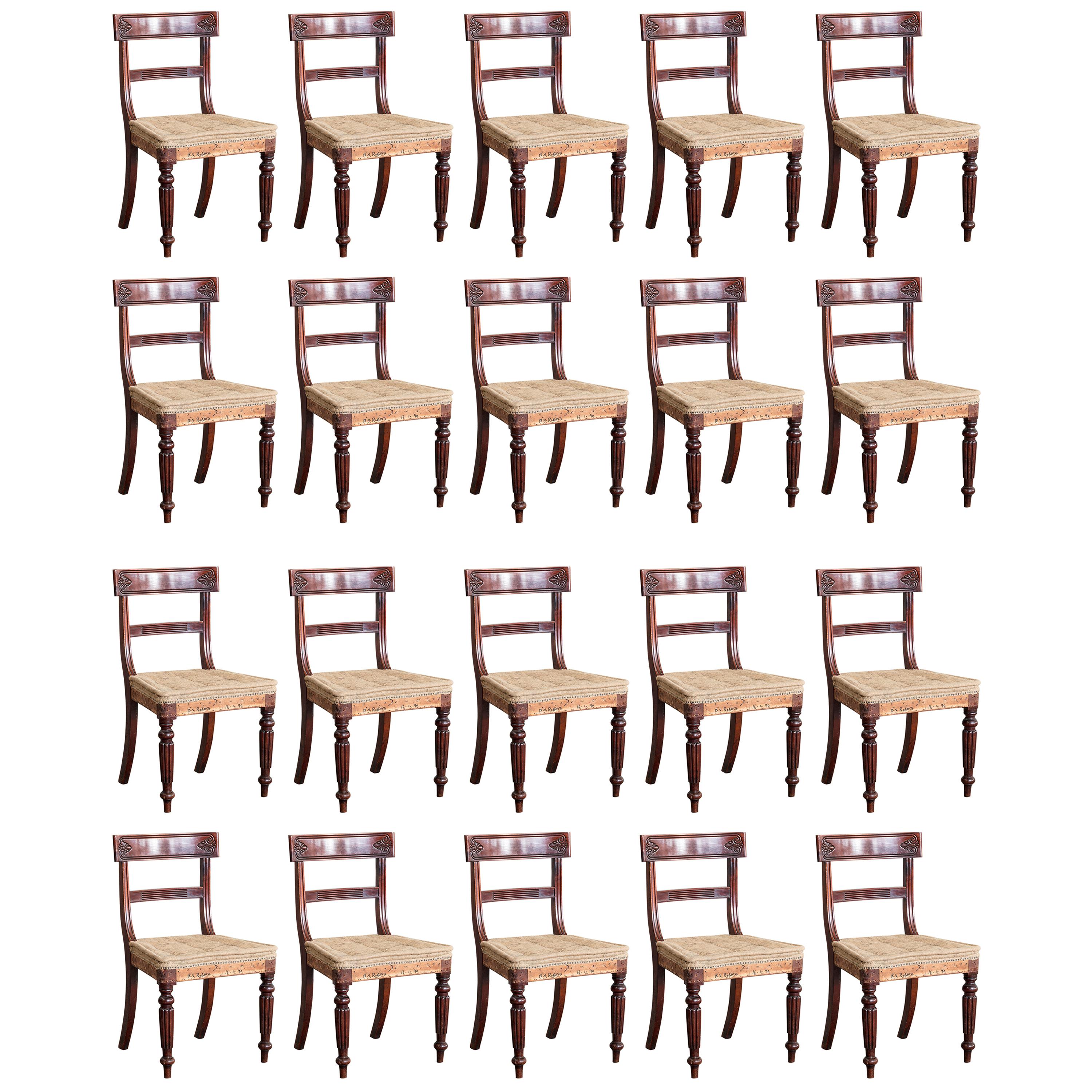 Set of Twenty Regency Dining Chairs