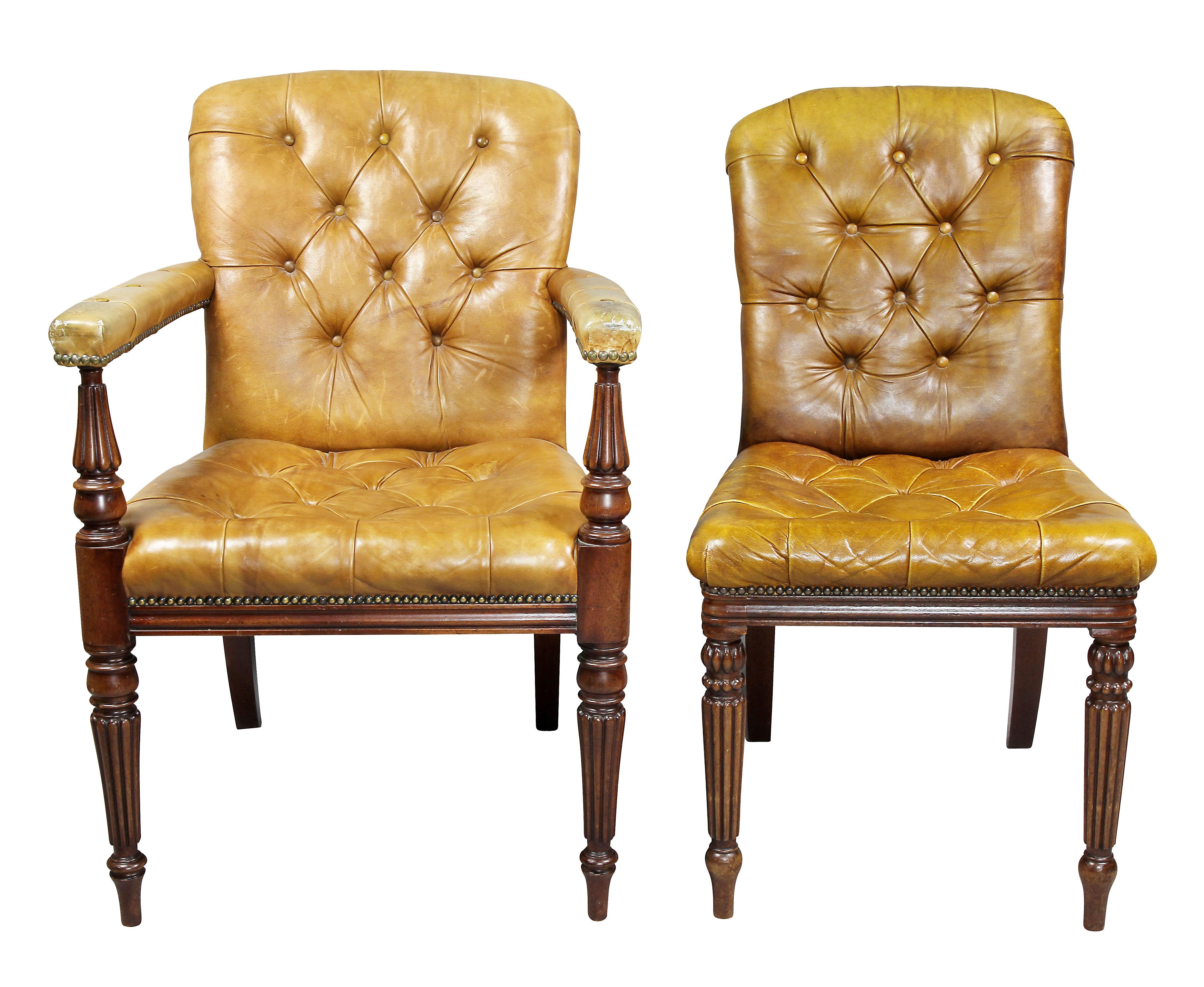 19th Century Set of Twenty Regency Style Mahogany Dining Room / Conference Room Chairs