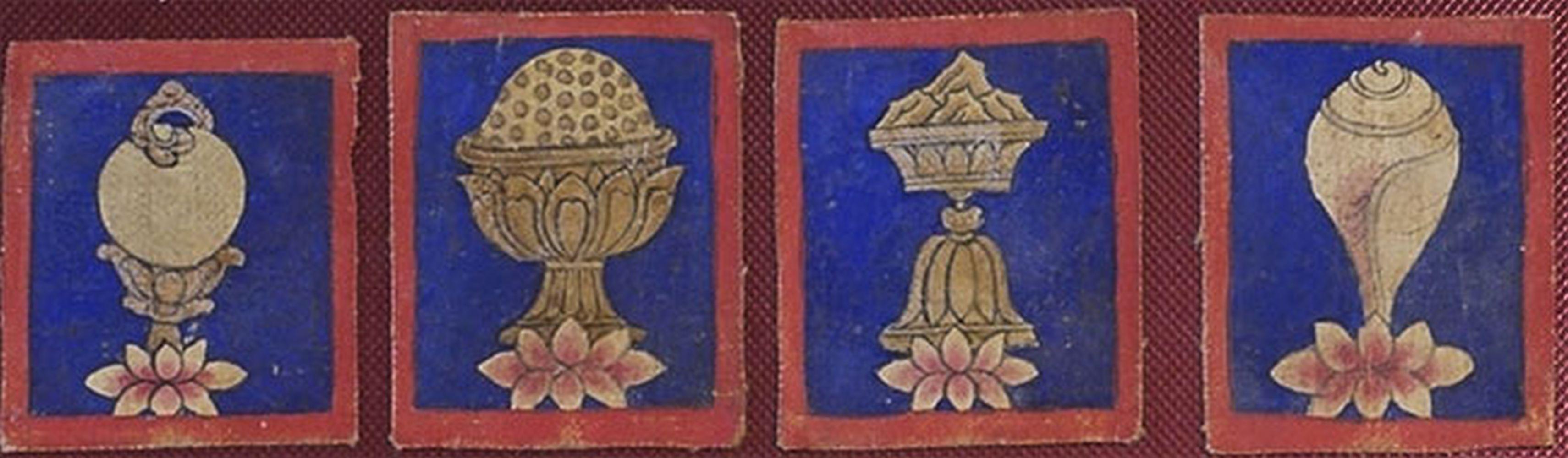 Set of Twenty Three Antique Tibetan or Mongolian Miniature Thangkas, 6662 1