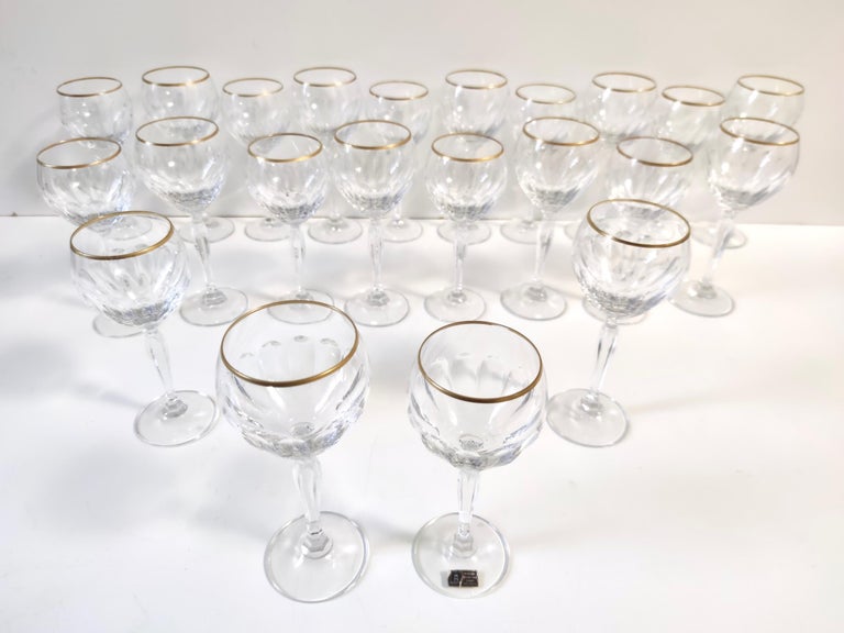 Set of Twenty-two Postmodern Crystal Drinking Glasses by Spiegelau, Germany at 1stDibs