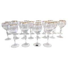 Retro Set of Twenty-two Postmodern Crystal Drinking Glasses by Spiegelau, Germany