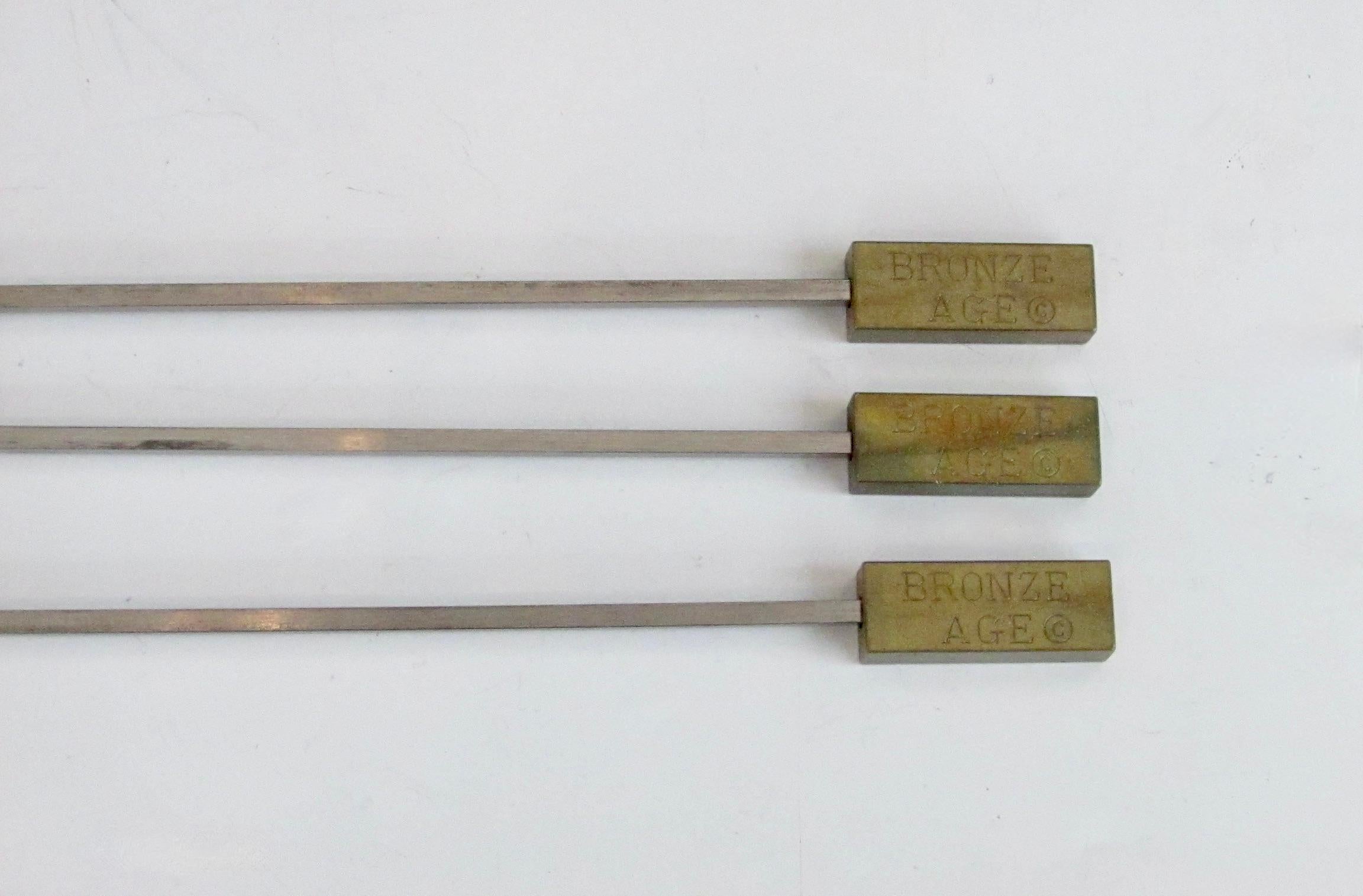 Brass Set of twleve brass with stainless steel 
