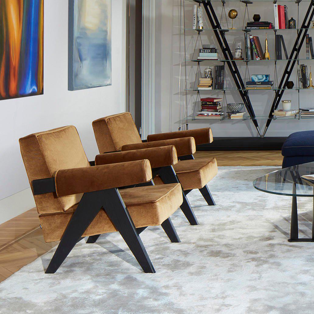 Ensemble de deux fauteuils 053 Capitol Complex de Pierre Jeanneret pour Cassina Neuf - En vente à Barcelona, Barcelona