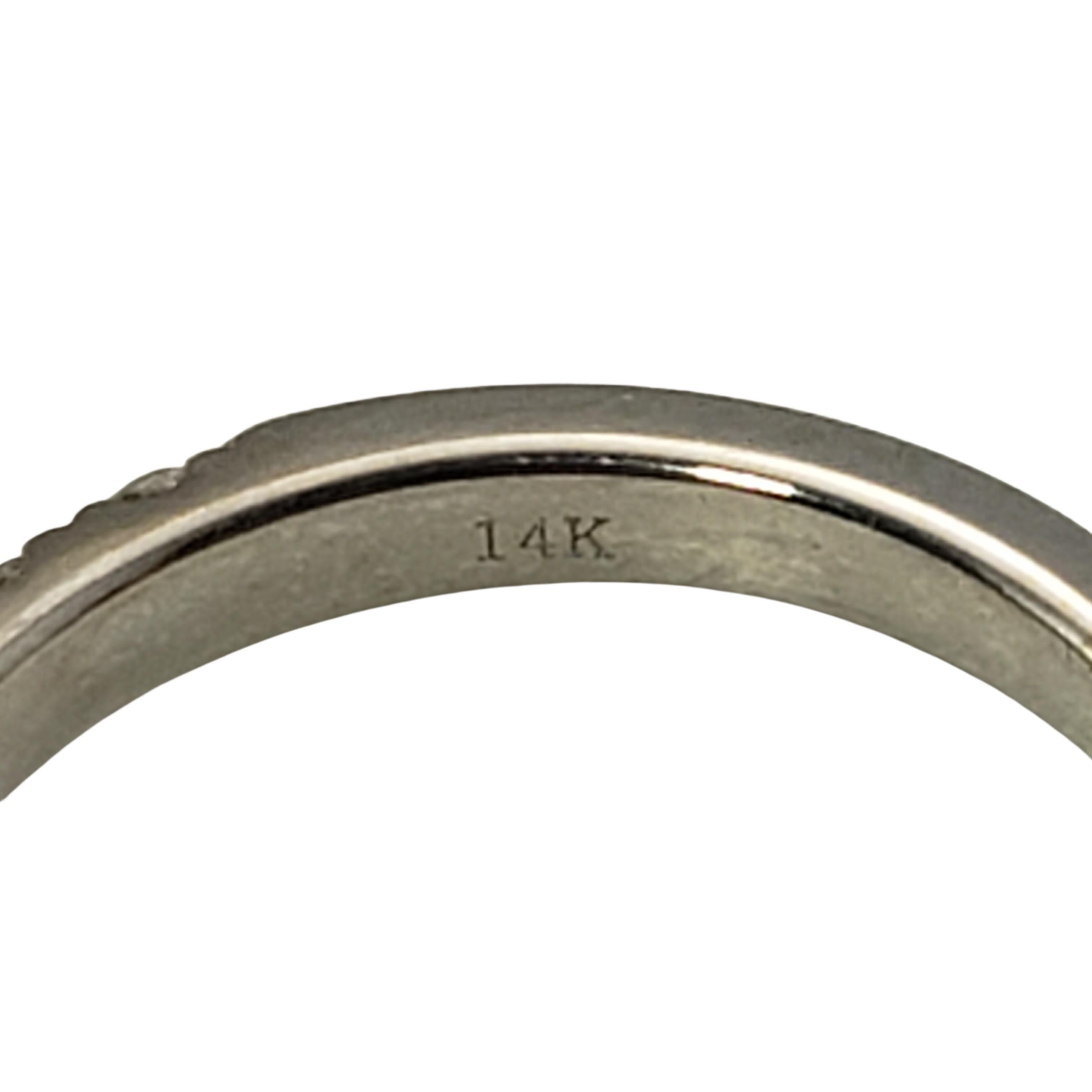 Set of Two 14 Karat White Gold Diamond Wedding Bands Size 5.75 #20865 For Sale 1