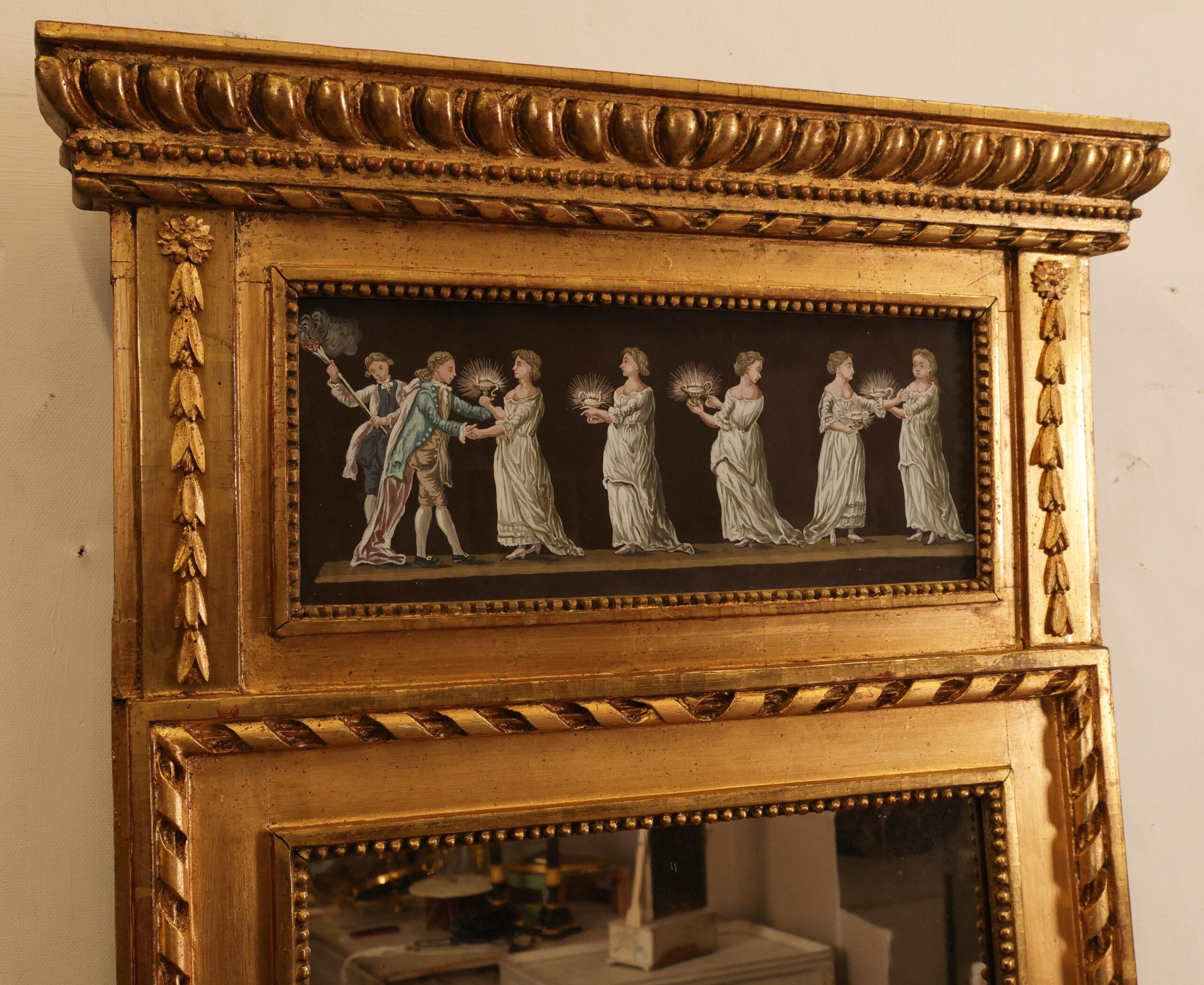 Pair of 1790 Gustavian Mirror Wall Sconces in vendita 4
